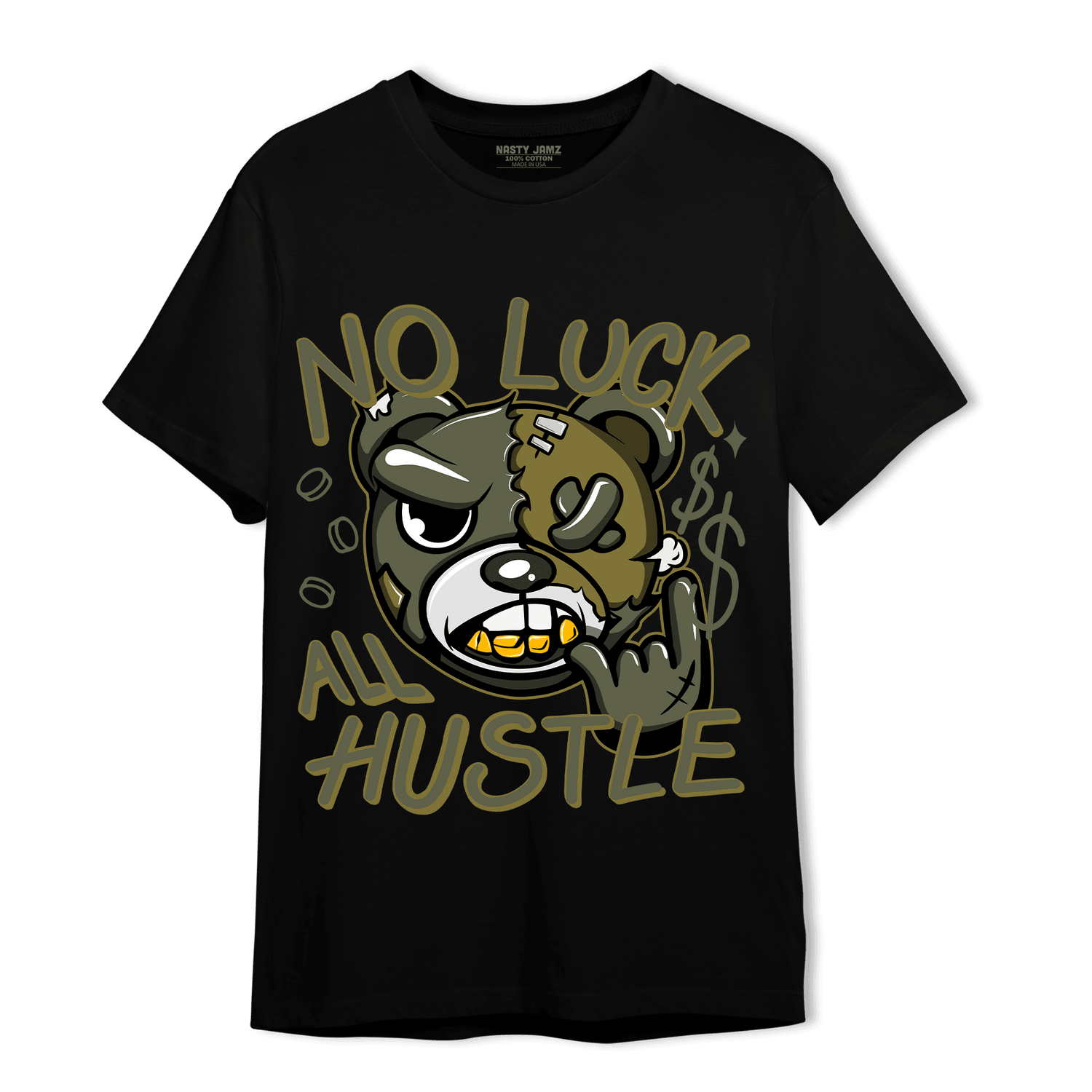 SE Craft Medium Olive 4s T Shirt Match All Hustle - NastyJamz