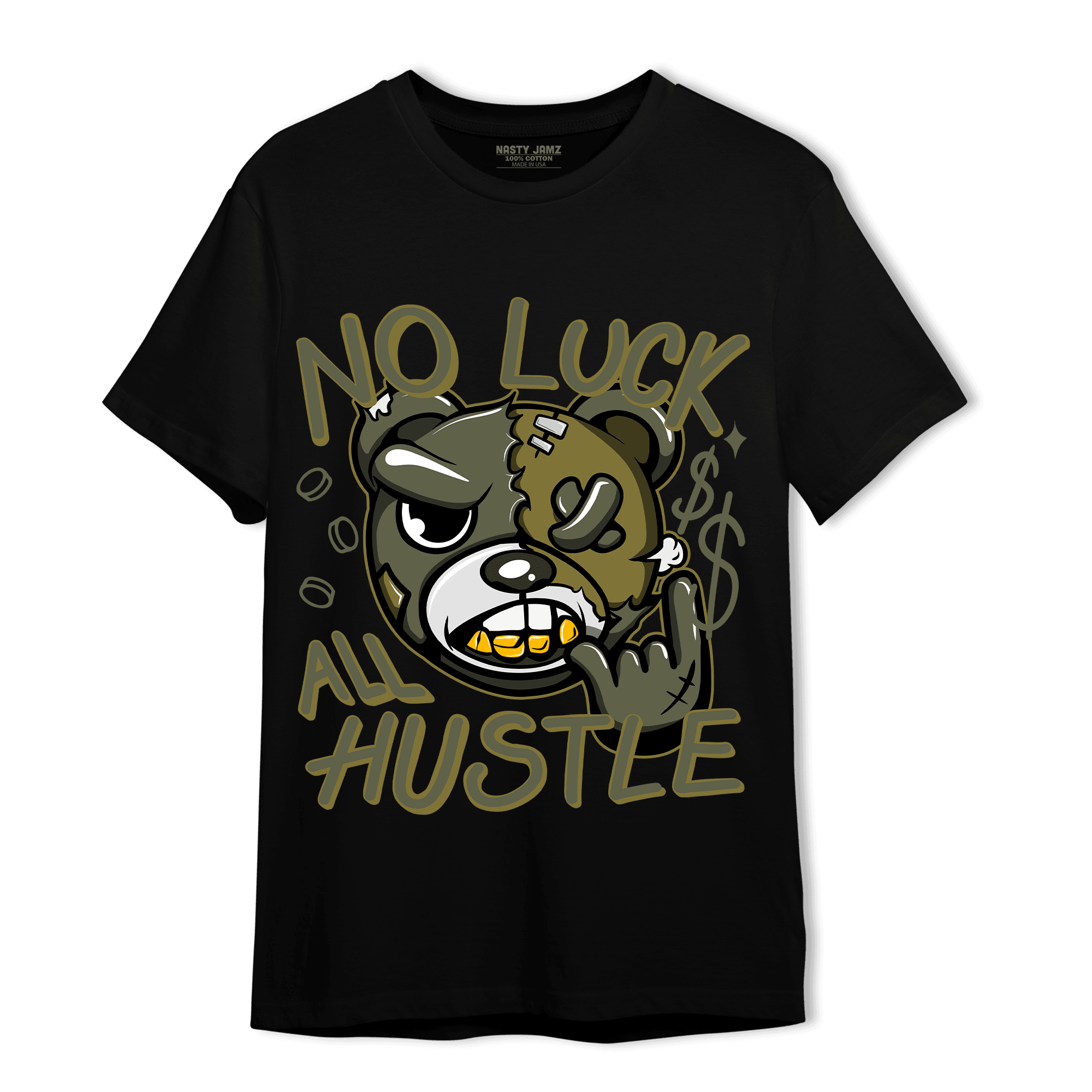 SE Craft Medium Olive 4s T Shirt Match All Hustle - NastyJamz