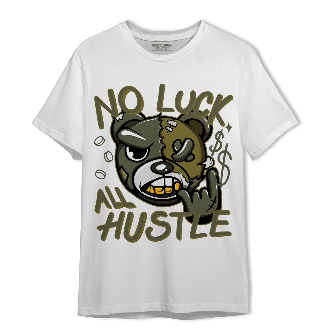 SE Craft Medium Olive 4s T Shirt Match All Hustle - NastyJamz