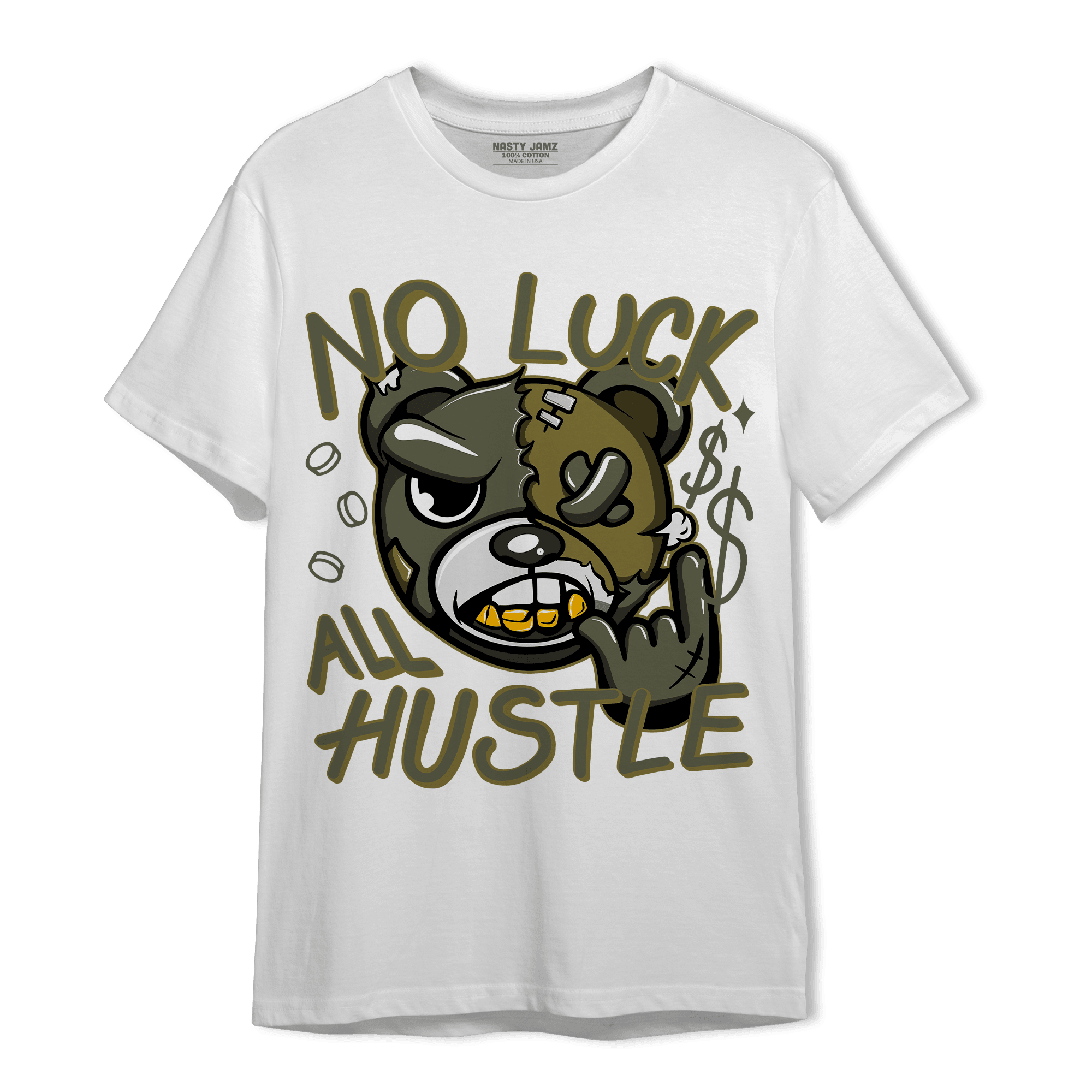 SE Craft Medium Olive 4s T Shirt Match All Hustle - NastyJamz