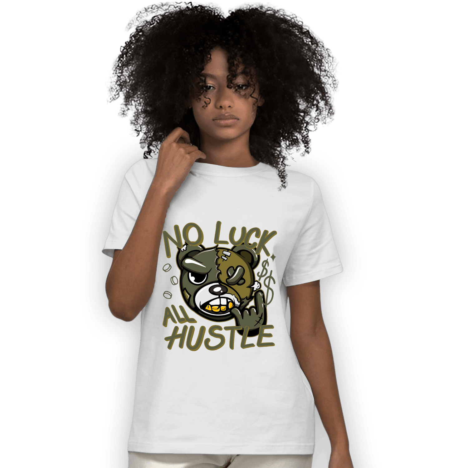 SE Craft Medium Olive 4s T Shirt Match All Hustle - NastyJamz