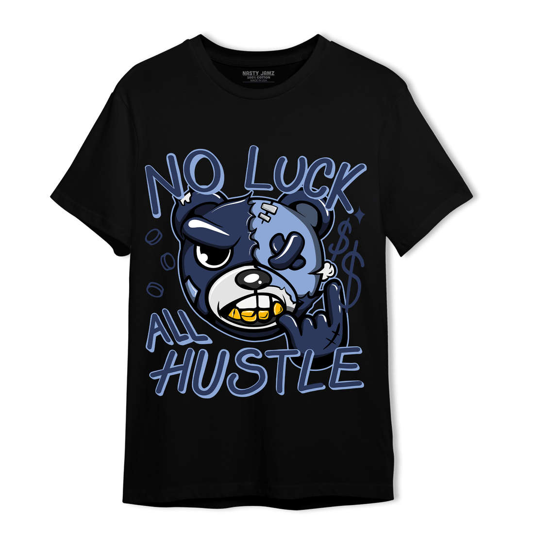 Midnight Navy 5s T Shirt Match All Hustle - NastyJamz