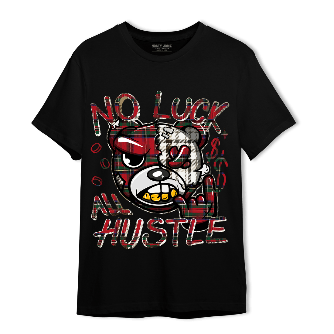 Plaid 5s T Shirt Match All Hustle - NastyJamz
