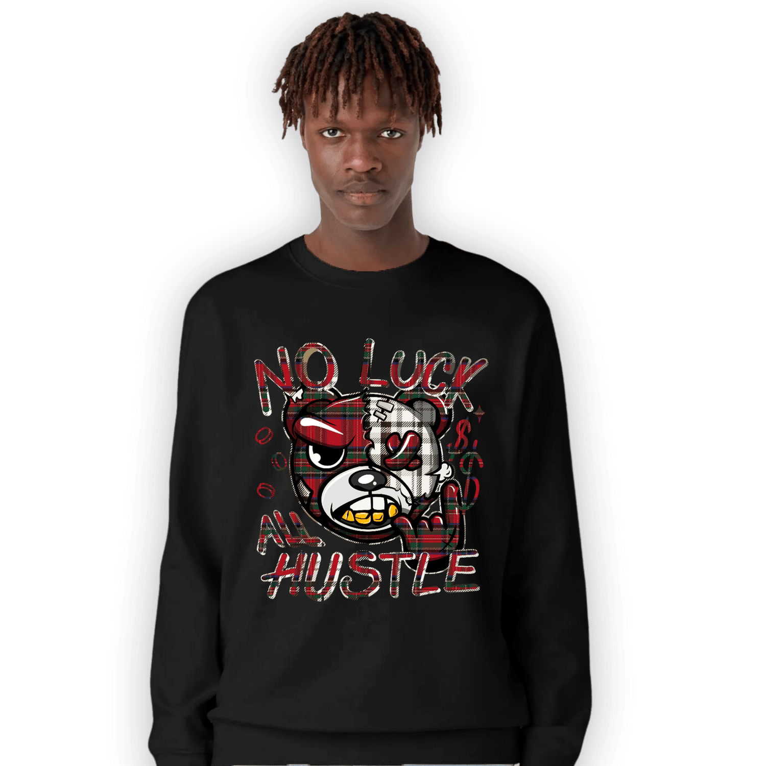 Plaid 5s Sweatshirt Match All Hustle - NastyJamz