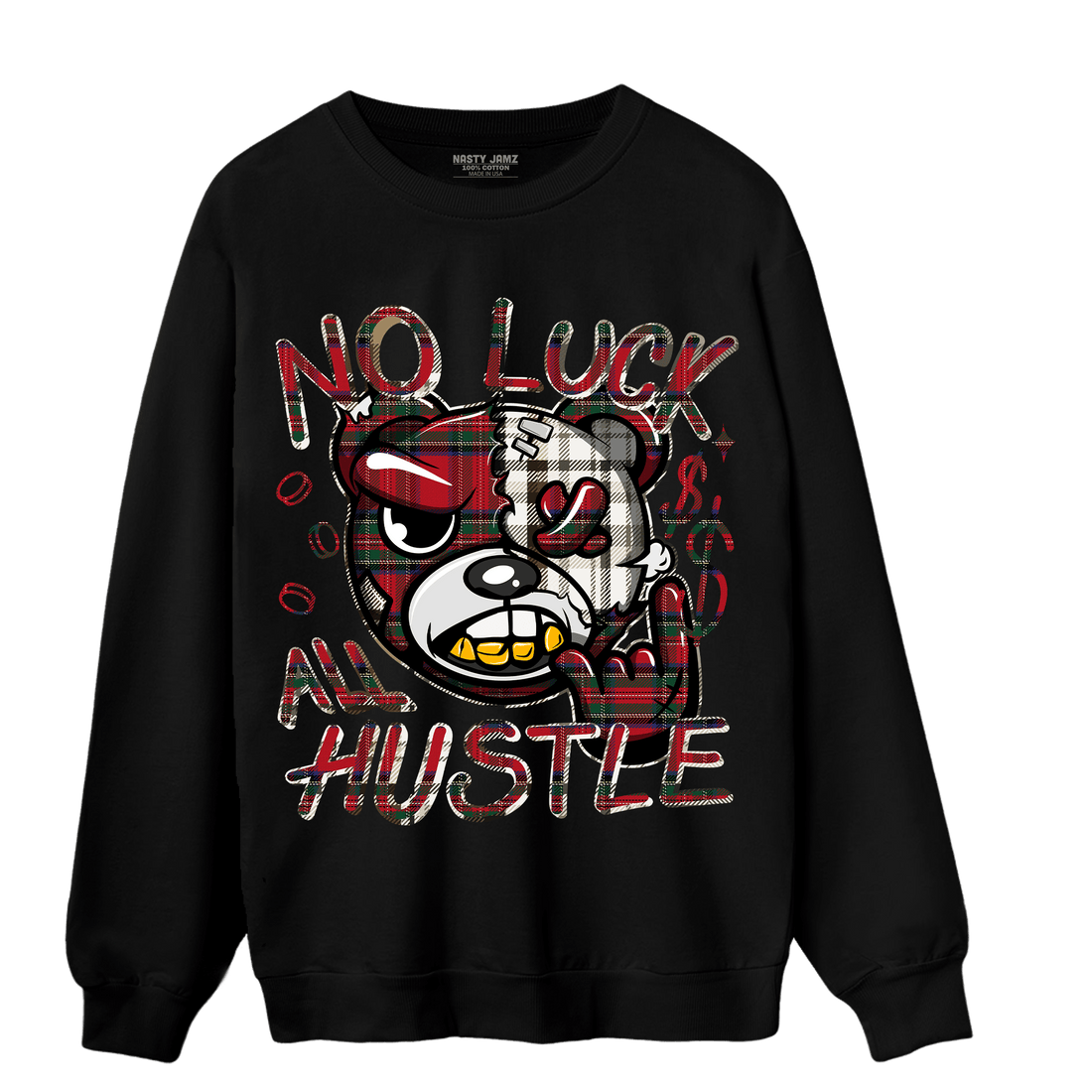 Plaid 5s Sweatshirt Match All Hustle - NastyJamz