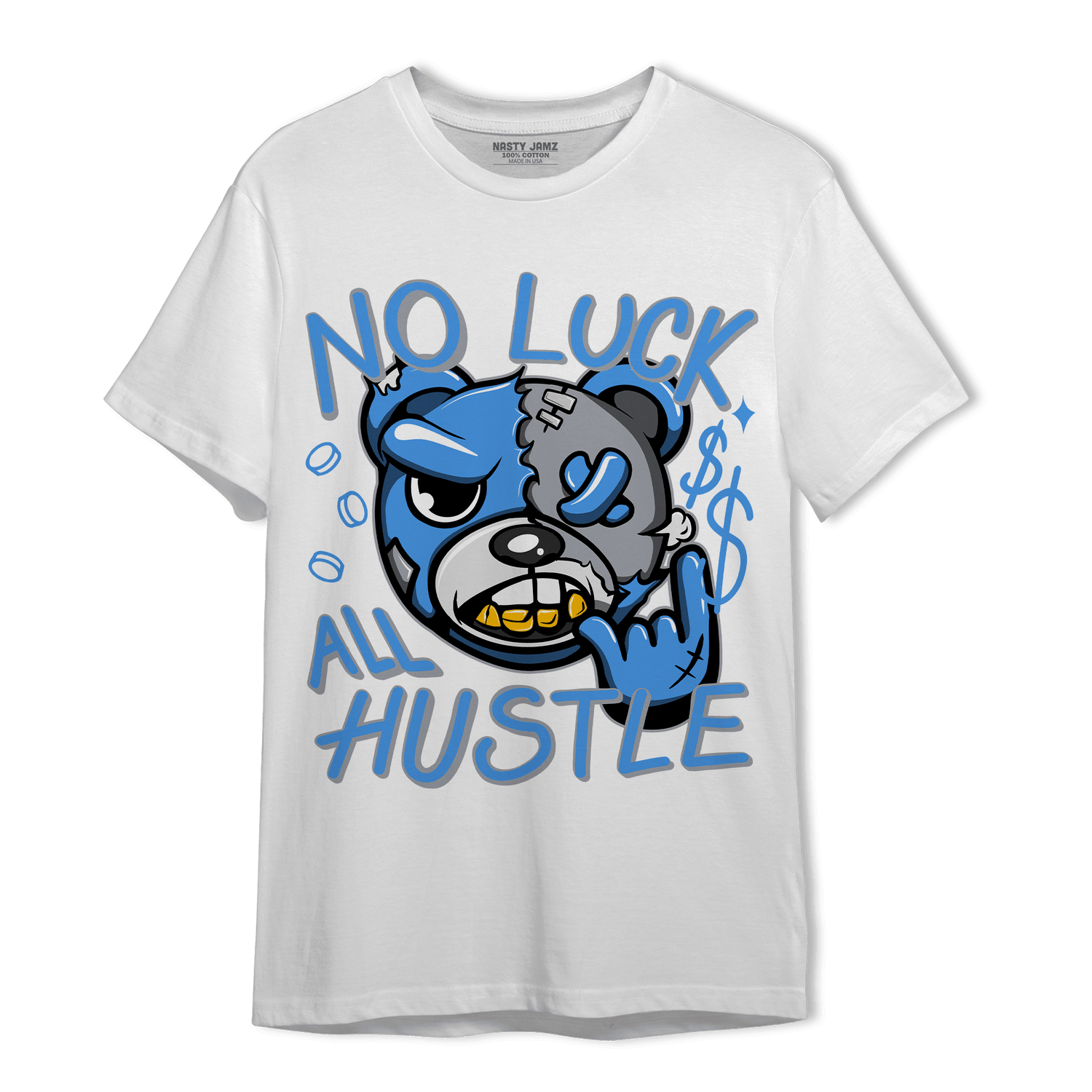 University Blue 5s T Shirt Match All Hustle - NastyJamz