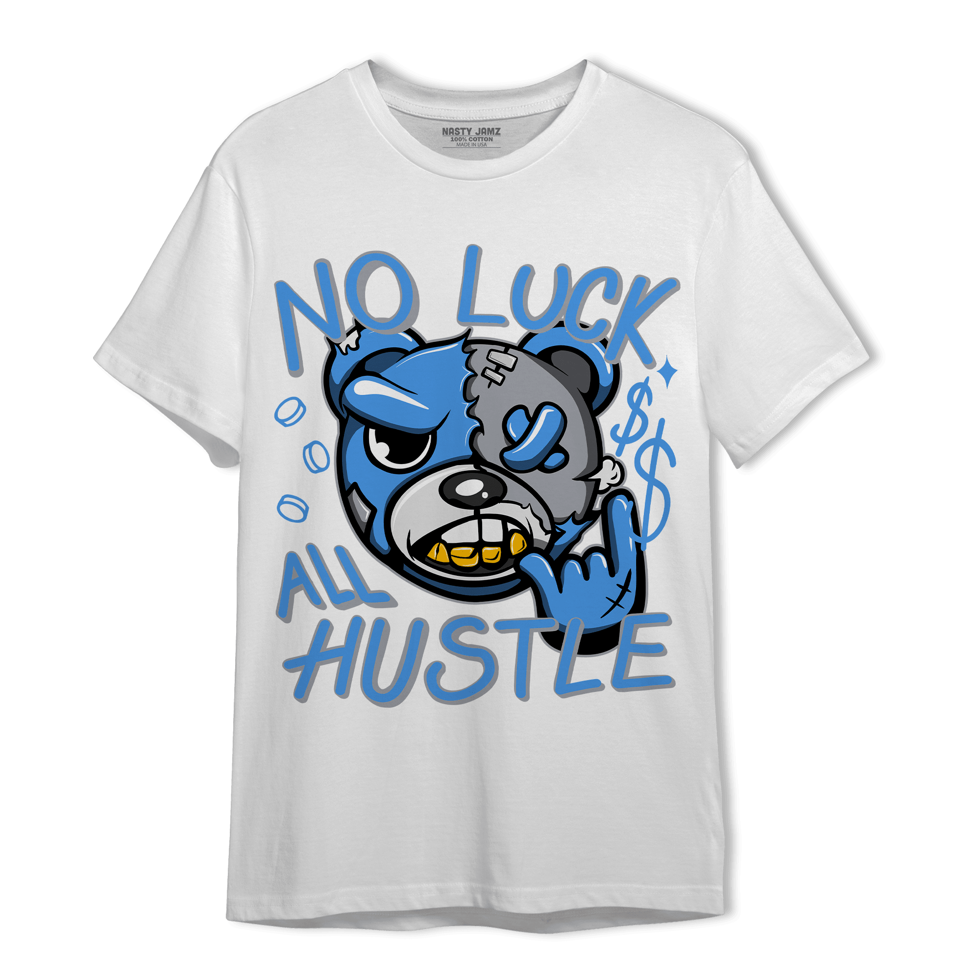 University Blue 5s T Shirt Match All Hustle - NastyJamz