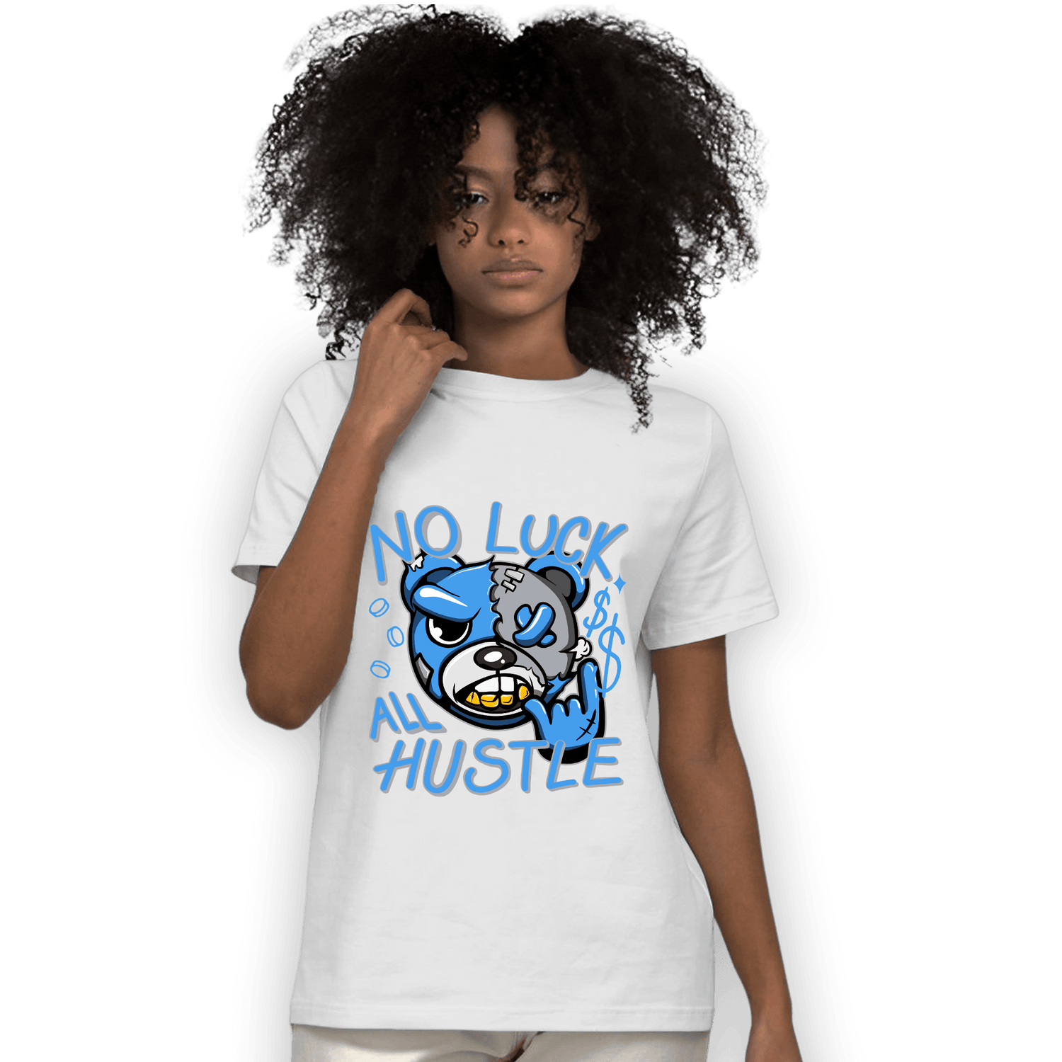 University Blue 5s T Shirt Match All Hustle - NastyJamz