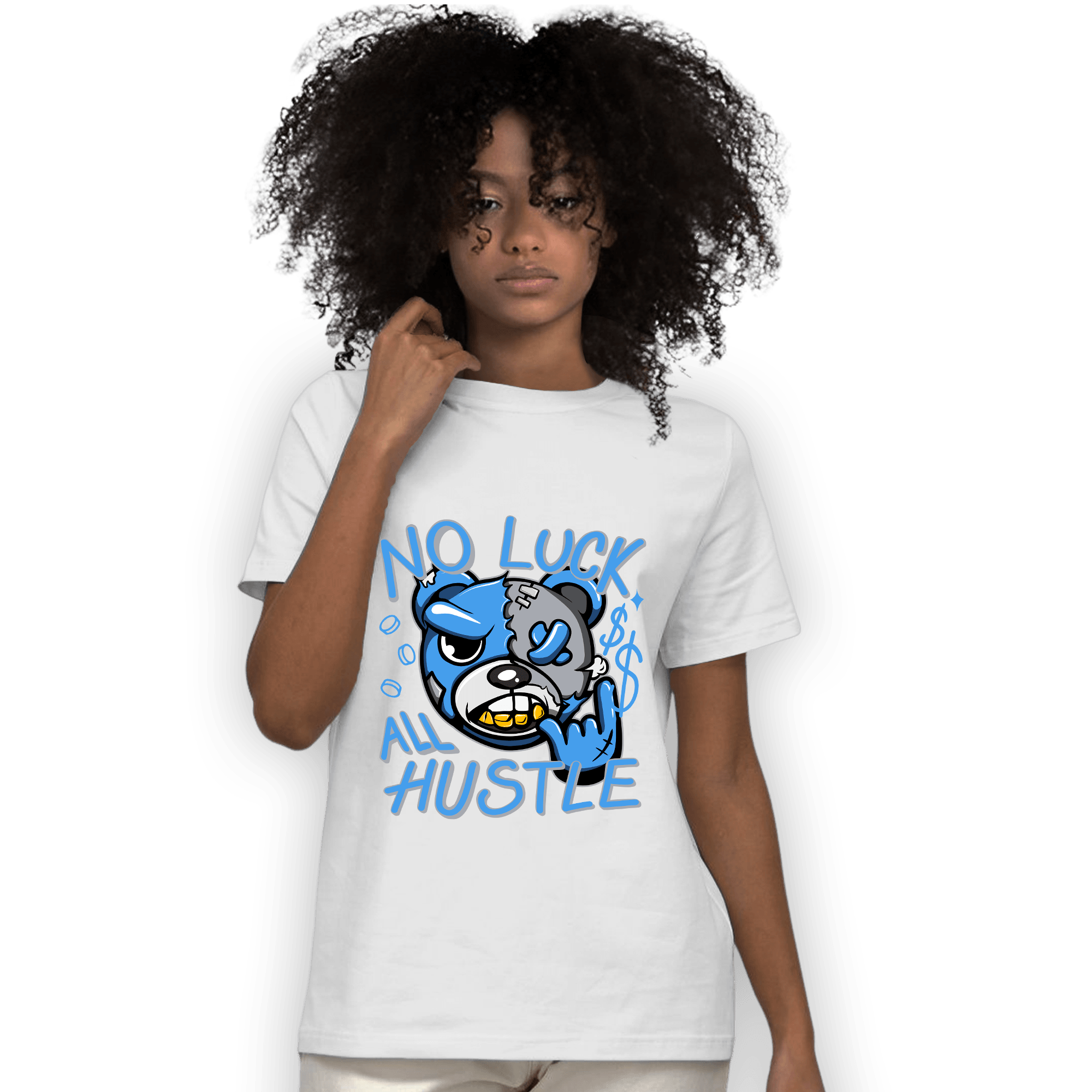 University Blue 5s T Shirt Match All Hustle - NastyJamz