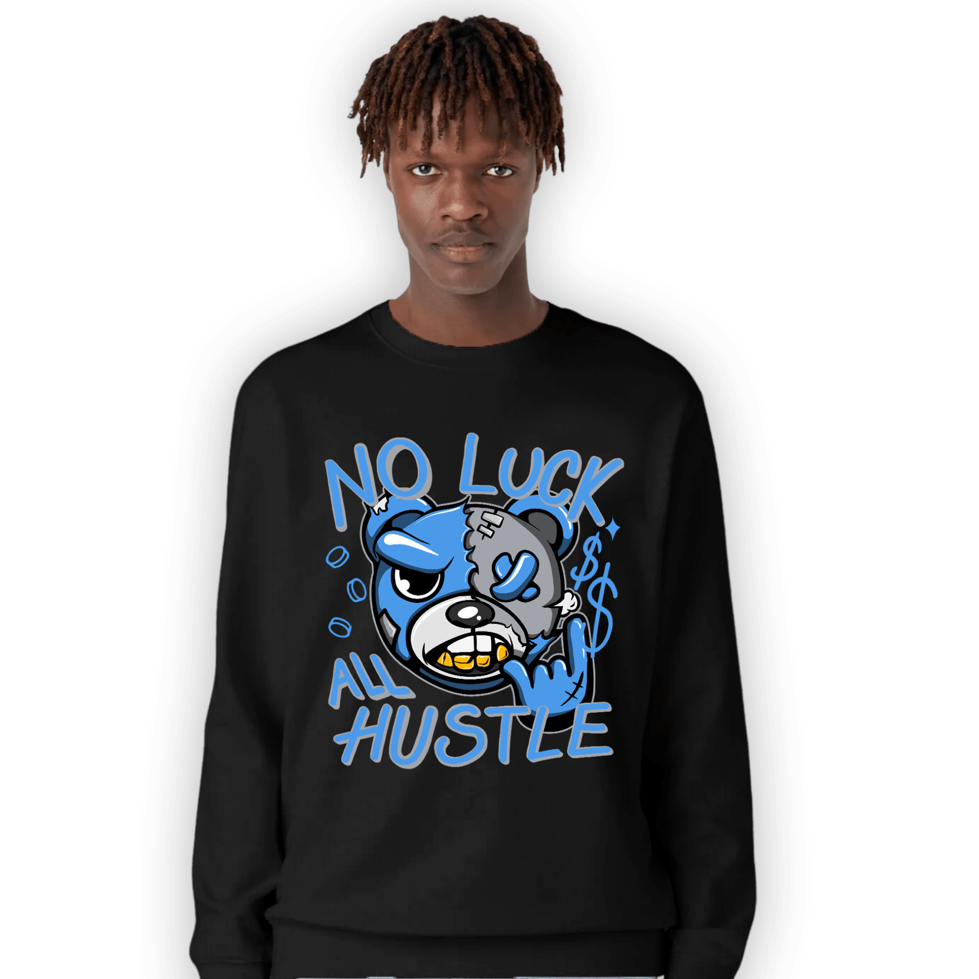 University Blue 5s Sweatshirt Match All Hustle - NastyJamz