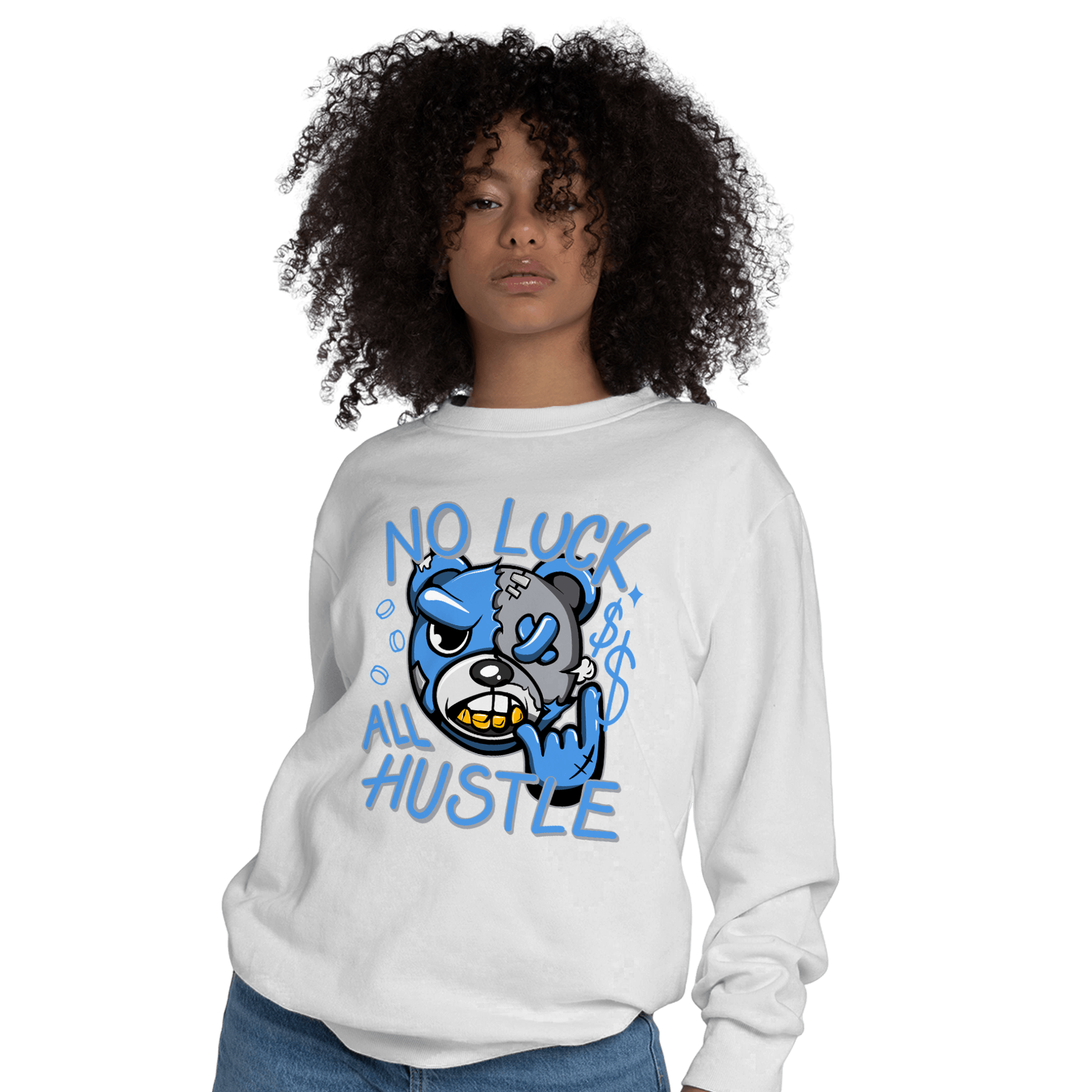 University Blue 5s Sweatshirt Match All Hustle - NastyJamz