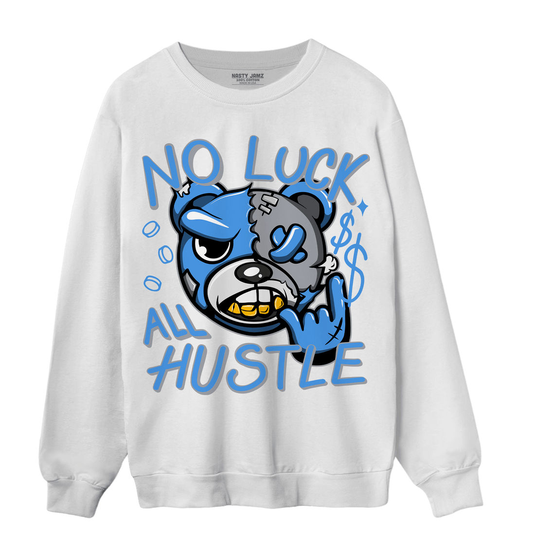 University Blue 5s Sweatshirt Match All Hustle - NastyJamz