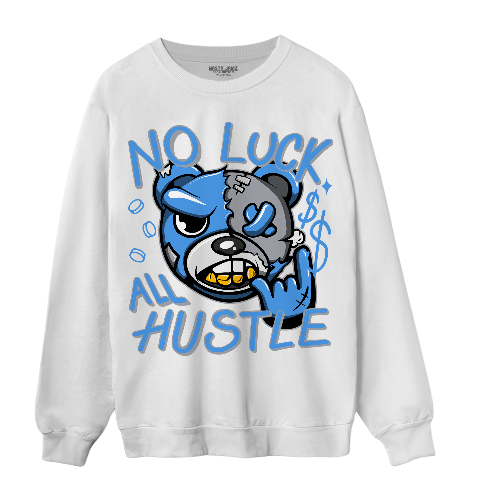 University Blue 5s Sweatshirt Match All Hustle - NastyJamz