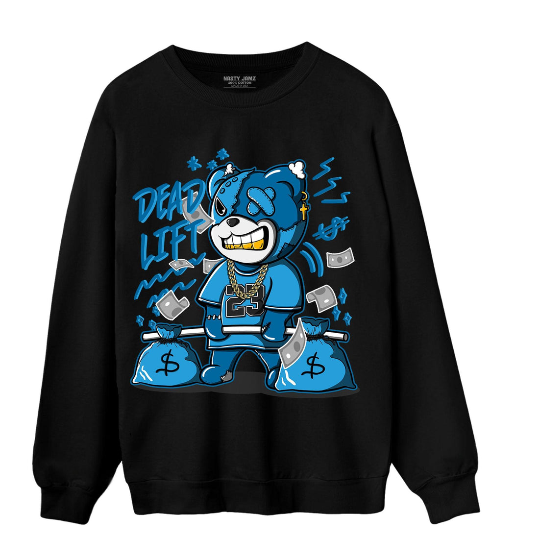 Powder Blue 9s Sweatshirt Match BER 23 Deadlift - NastyJamz
