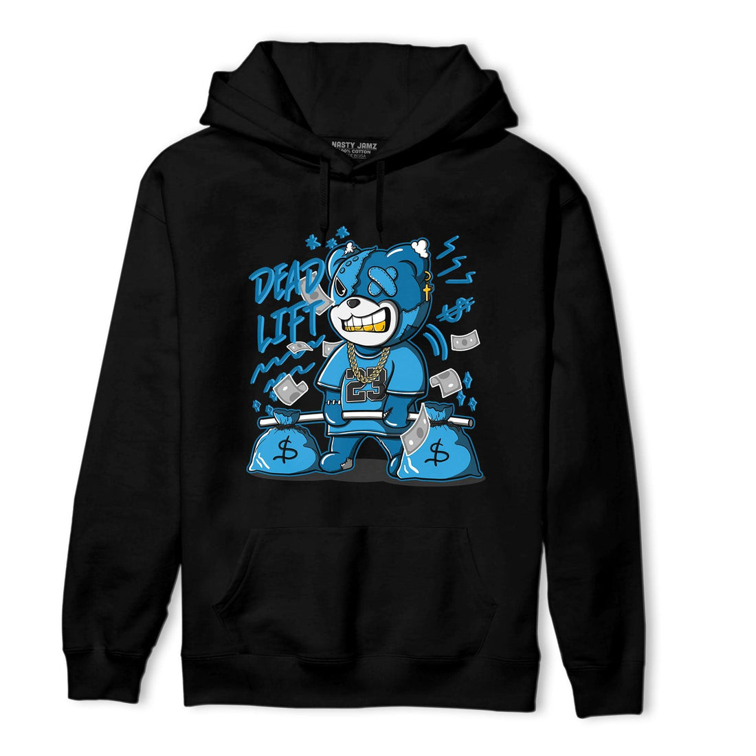 Powder Blue 9s Hoodie Match BER 23 Deadlift - NastyJamz