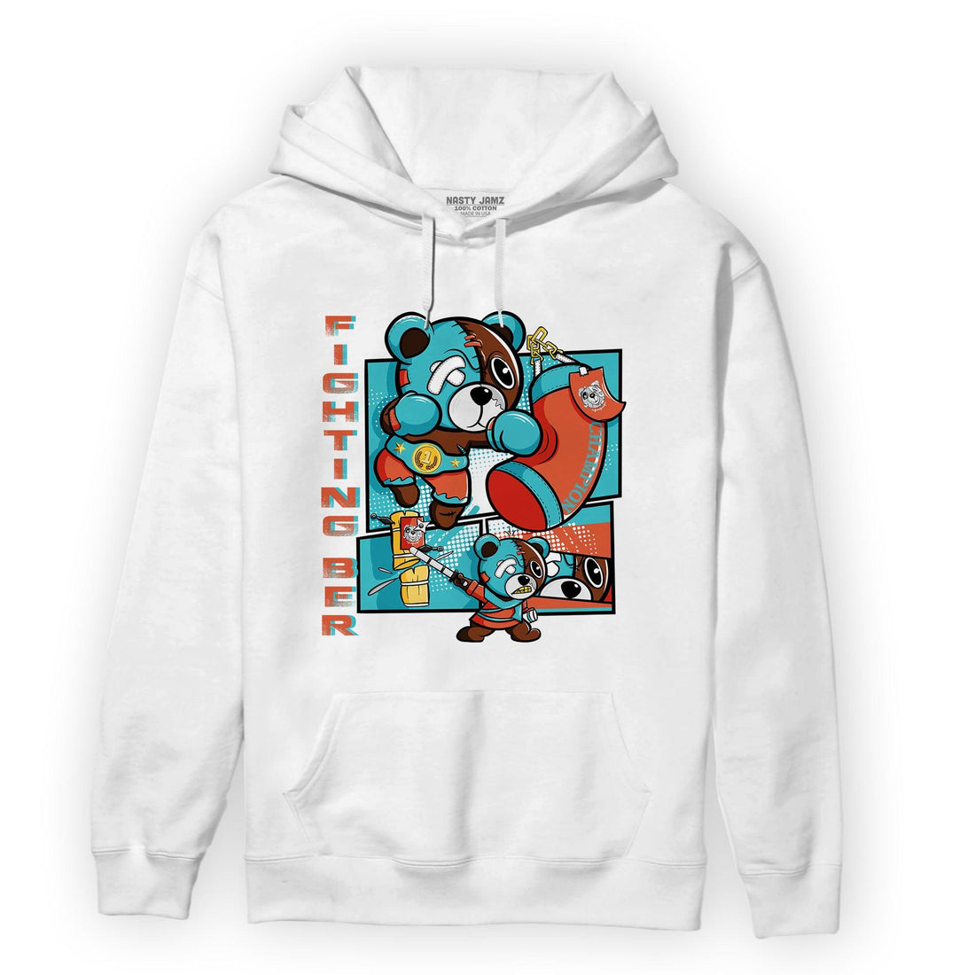 Dunk Low Dolphins Hoodie Match BER Fighting Boxing - NastyJamz
