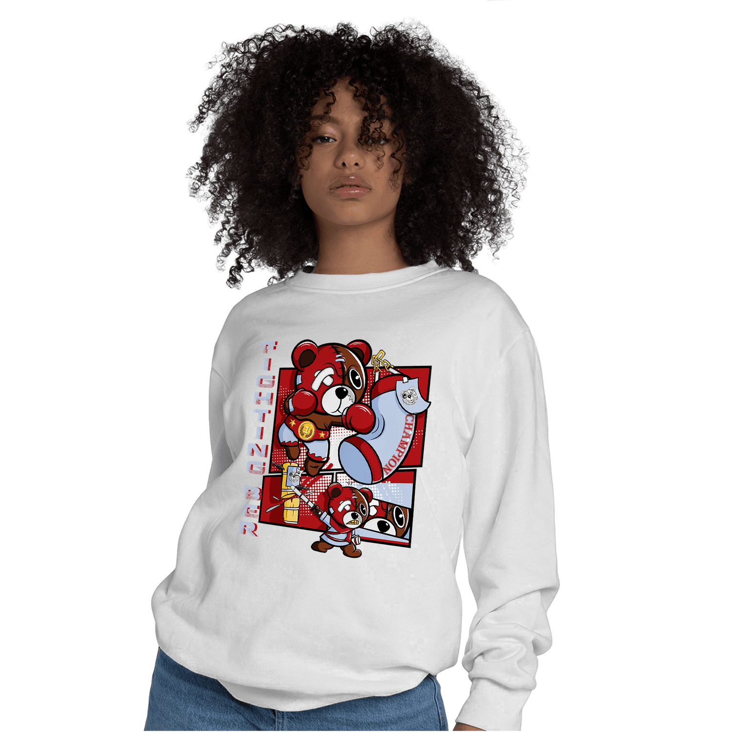 Cherry 11s Sweatshirt Match BER Fighting Boxing - NastyJamz