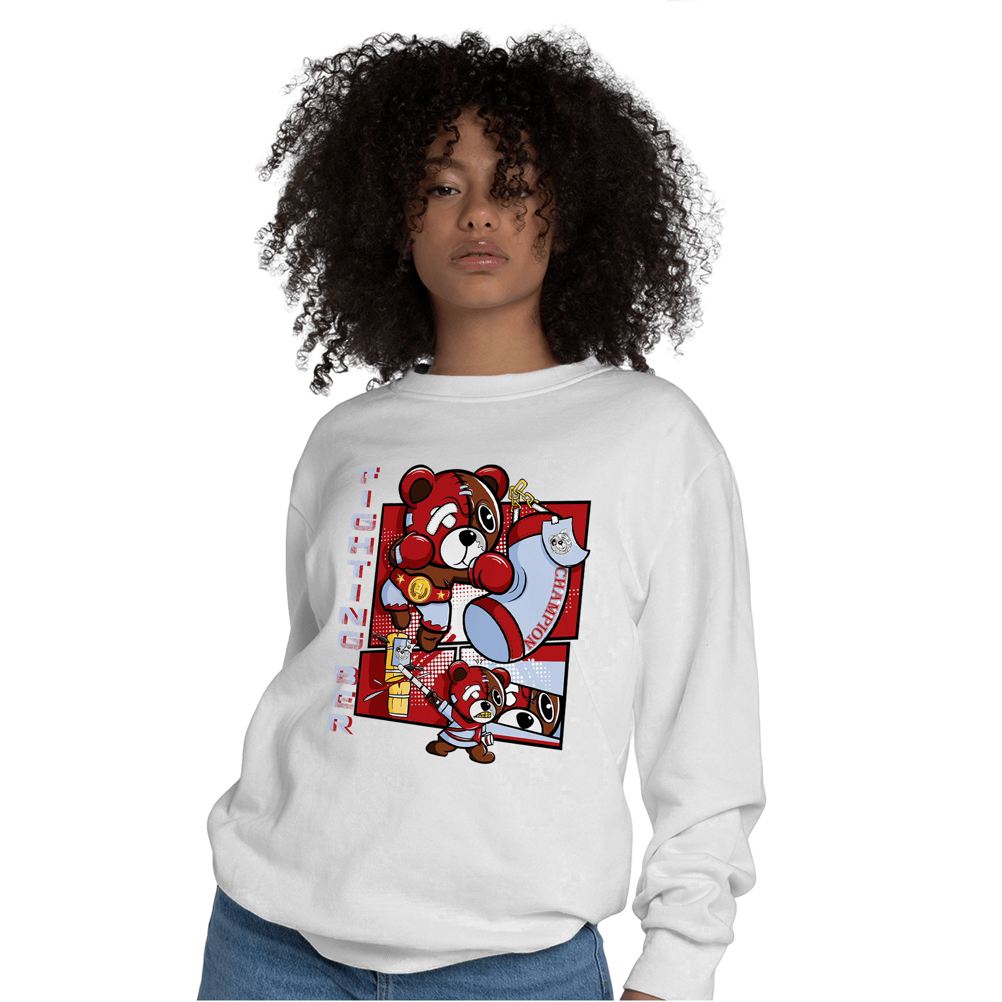 Cherry 11s Sweatshirt Match BER Fighting Boxing - NastyJamz