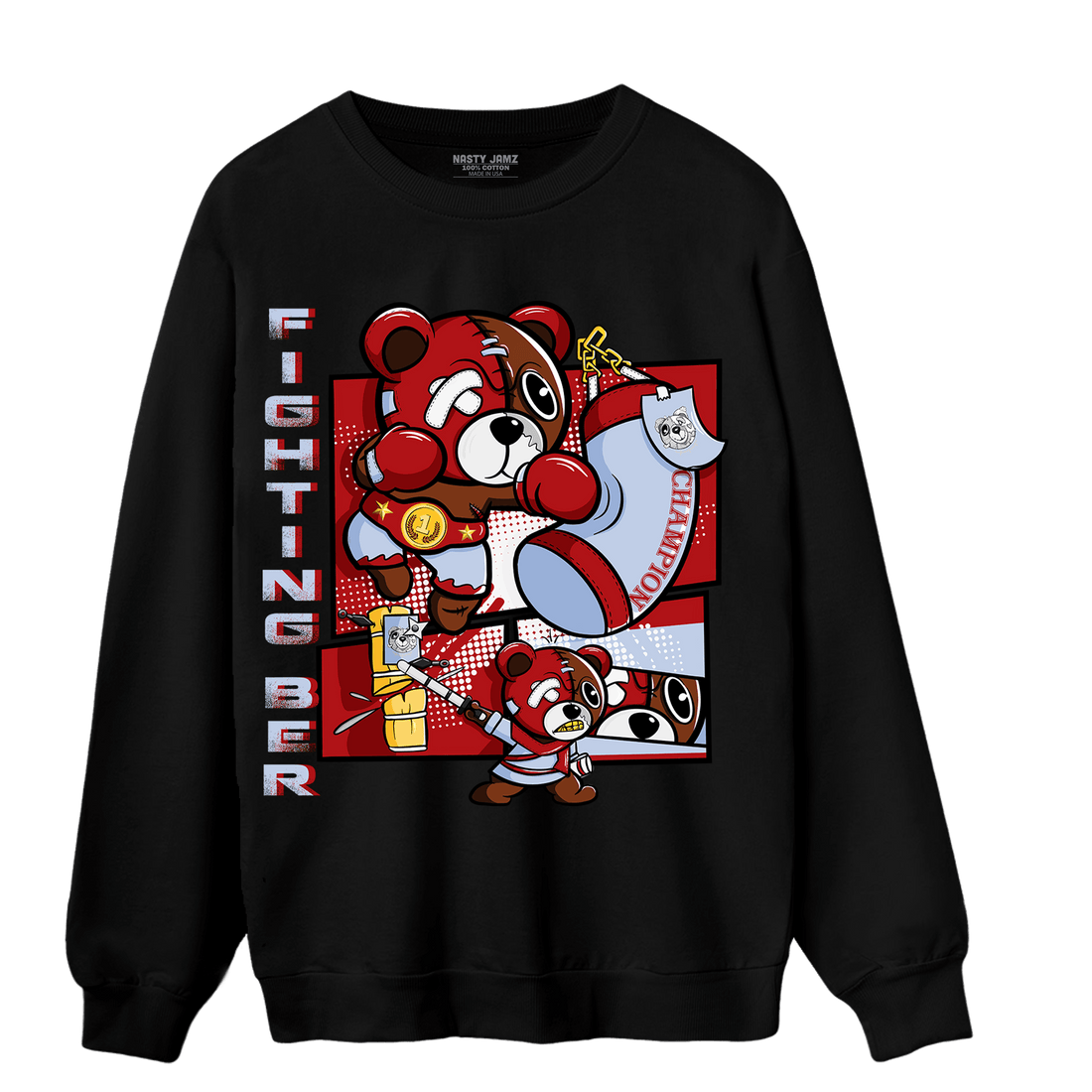Cherry 11s Sweatshirt Match BER Fighting Boxing - NastyJamz