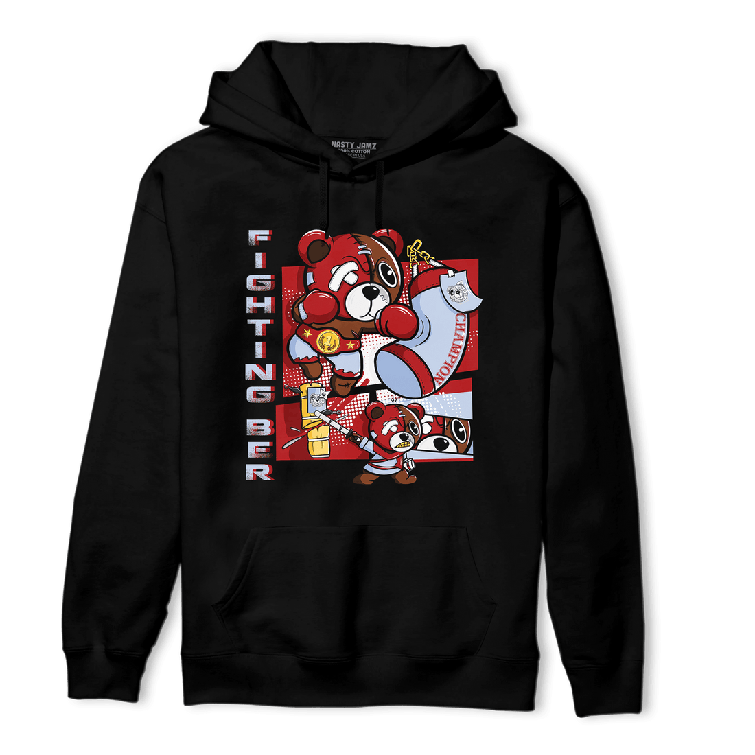 Cherry 11s Hoodie Match BER Fighting Boxing - NastyJamz