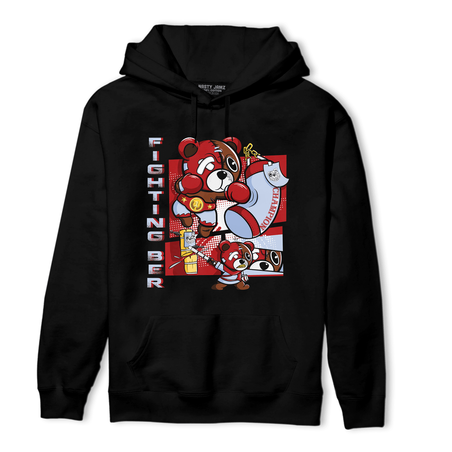 Cherry 11s Hoodie Match BER Fighting Boxing - NastyJamz