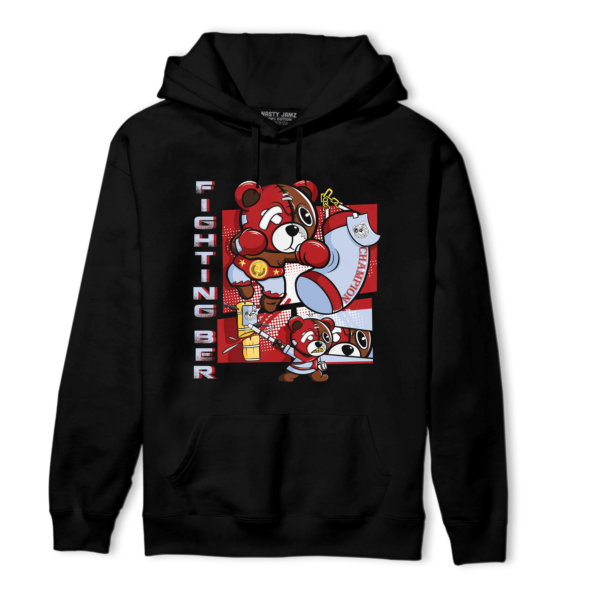 Cherry 11s Hoodie Match BER Fighting Boxing - NastyJamz