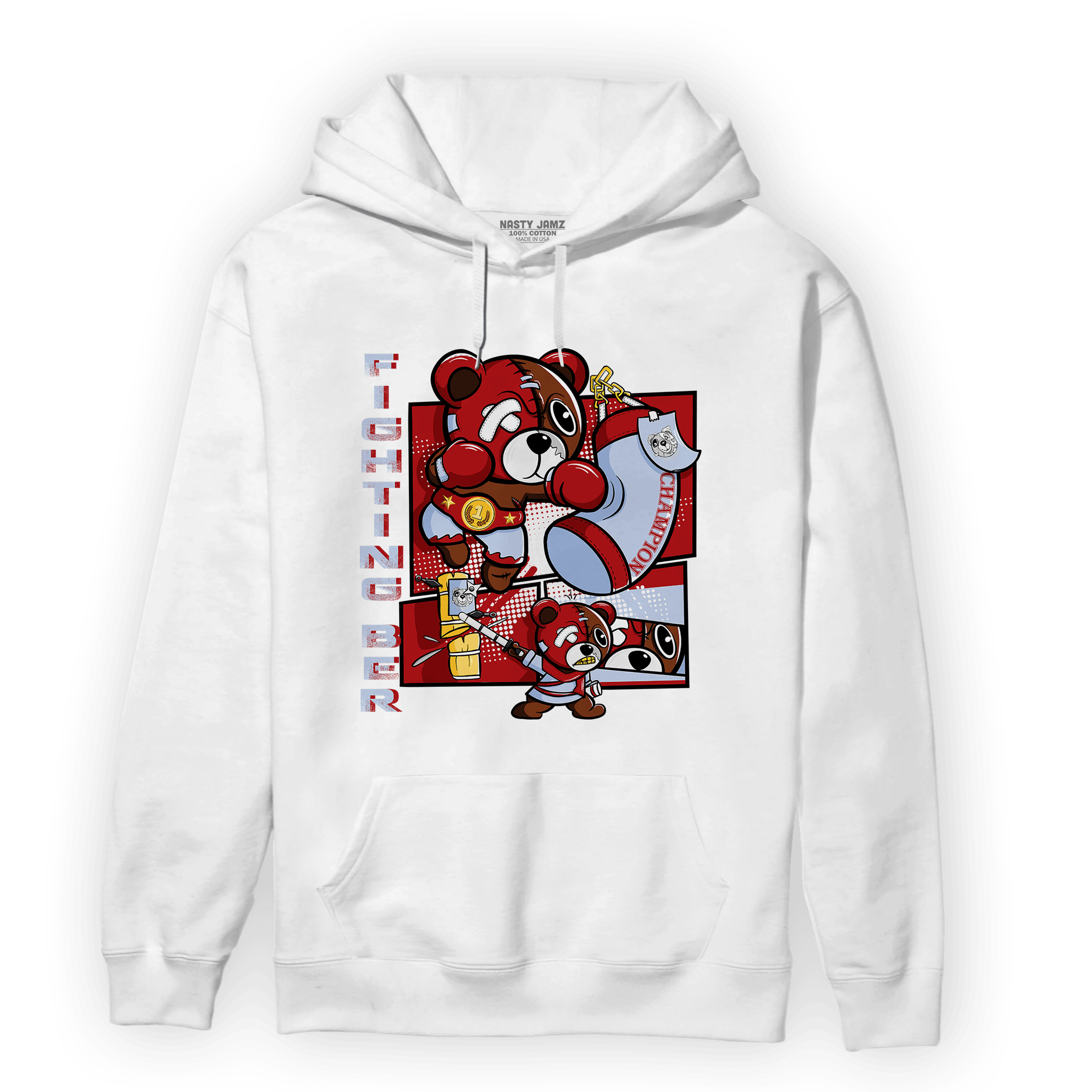 Cherry 11s Hoodie Match BER Fighting Boxing - NastyJamz