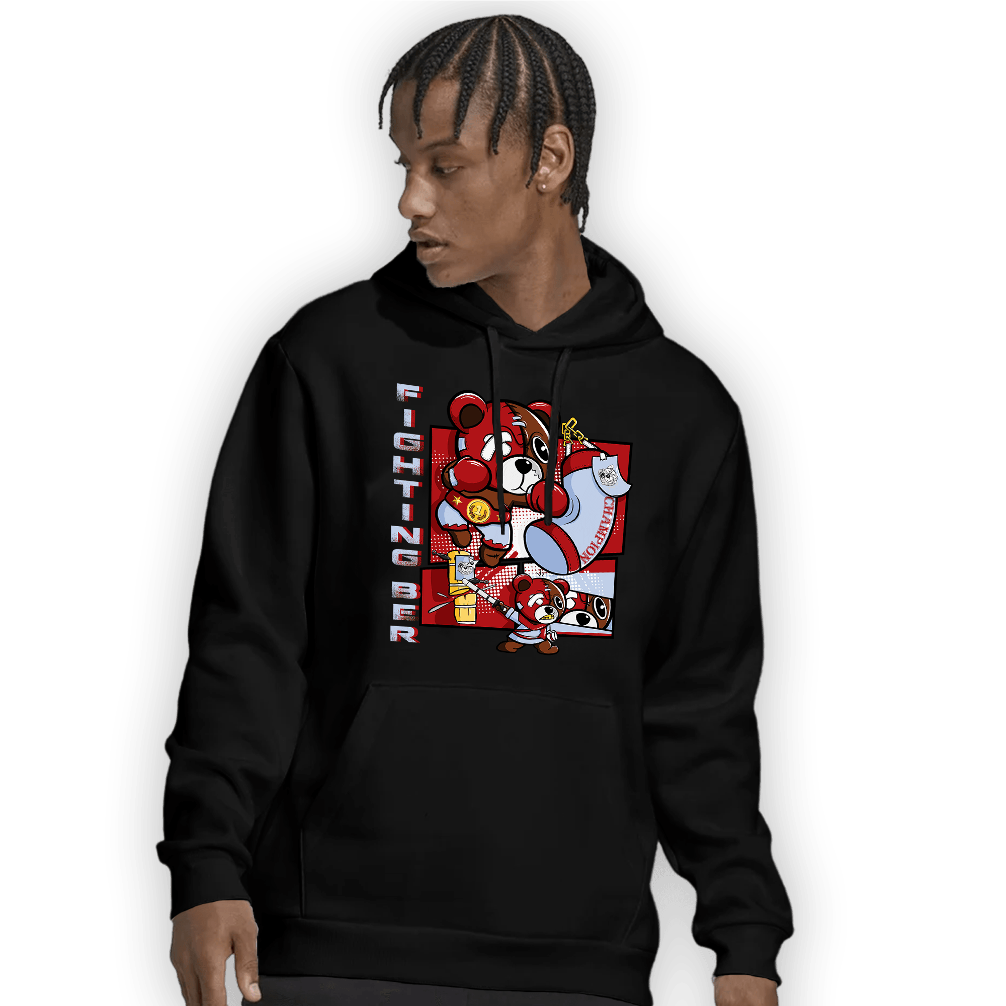Cherry 11s Hoodie Match BER Fighting Boxing - NastyJamz