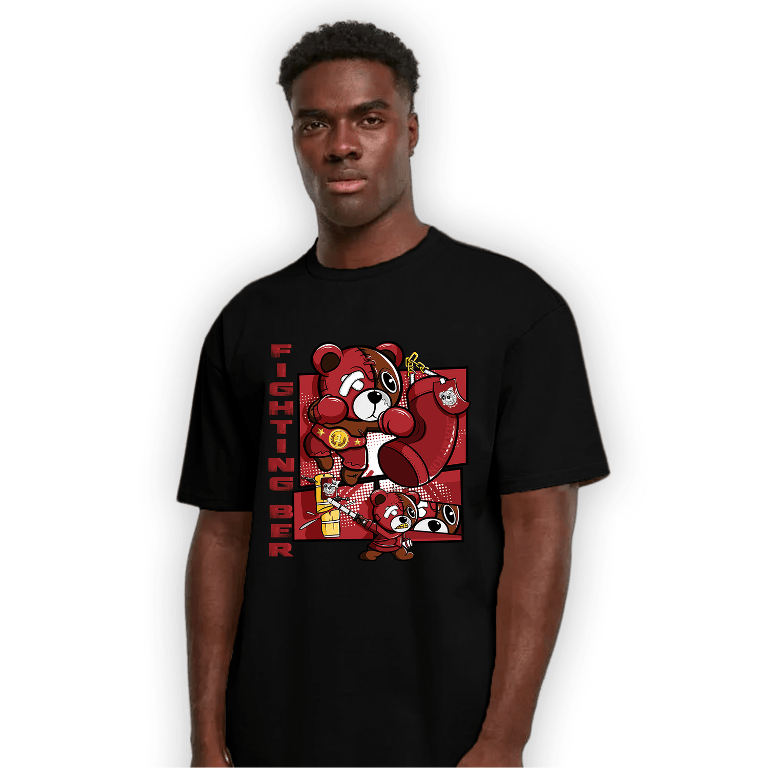 Cherry 12s T Shirt Match BER Fighting Boxing - NastyJamz