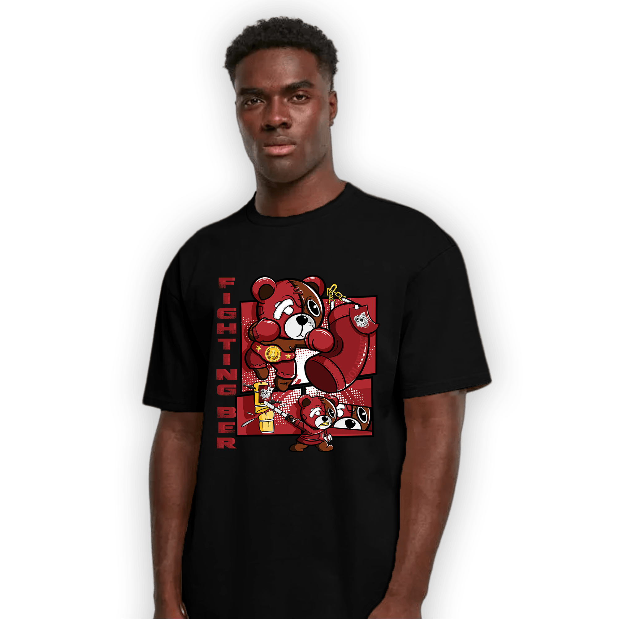Cherry 12s T Shirt Match BER Fighting Boxing - NastyJamz