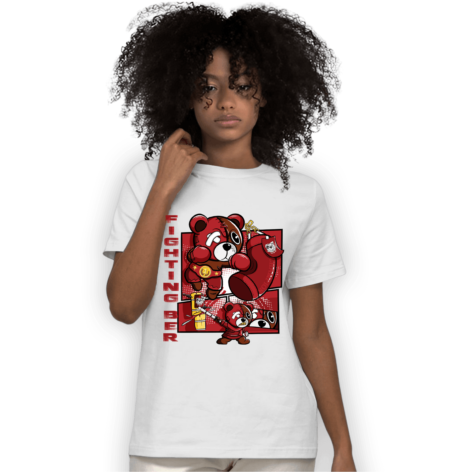 Cherry 12s T Shirt Match BER Fighting Boxing - NastyJamz