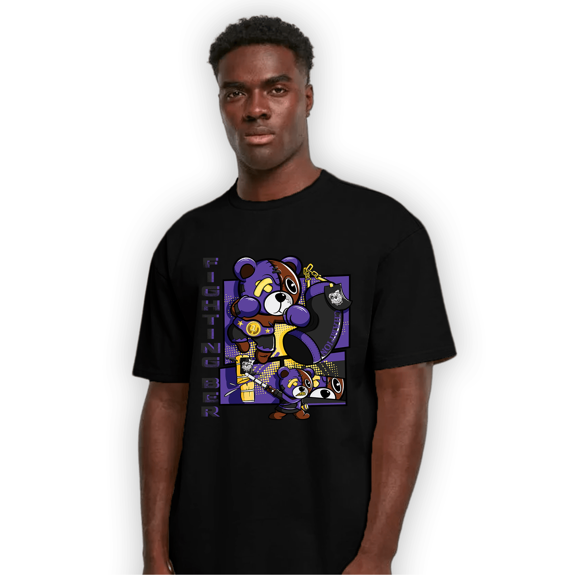 Field Purple 12s T Shirt Match BER Fighting Boxing - NastyJamz