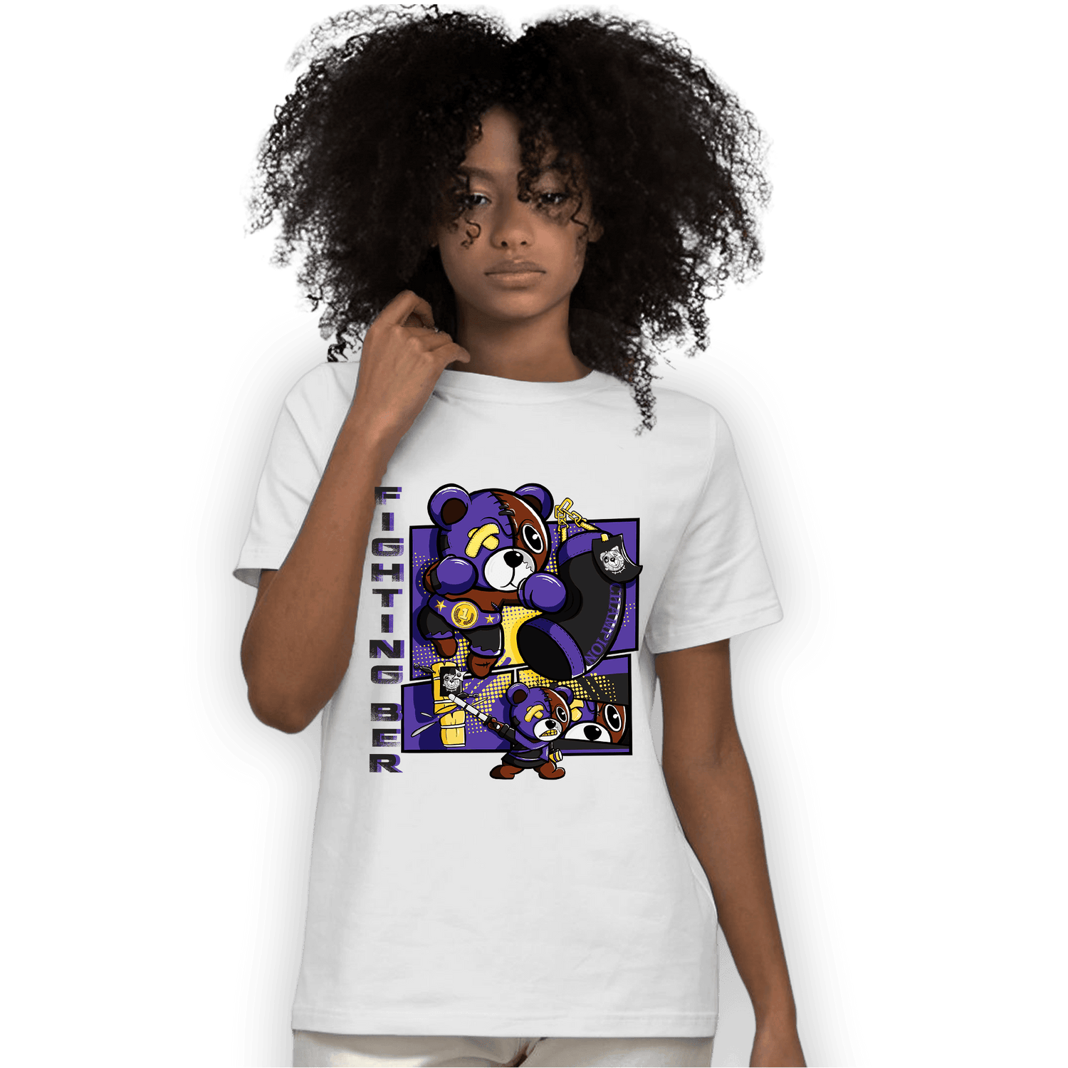 Field Purple 12s T Shirt Match BER Fighting Boxing - NastyJamz