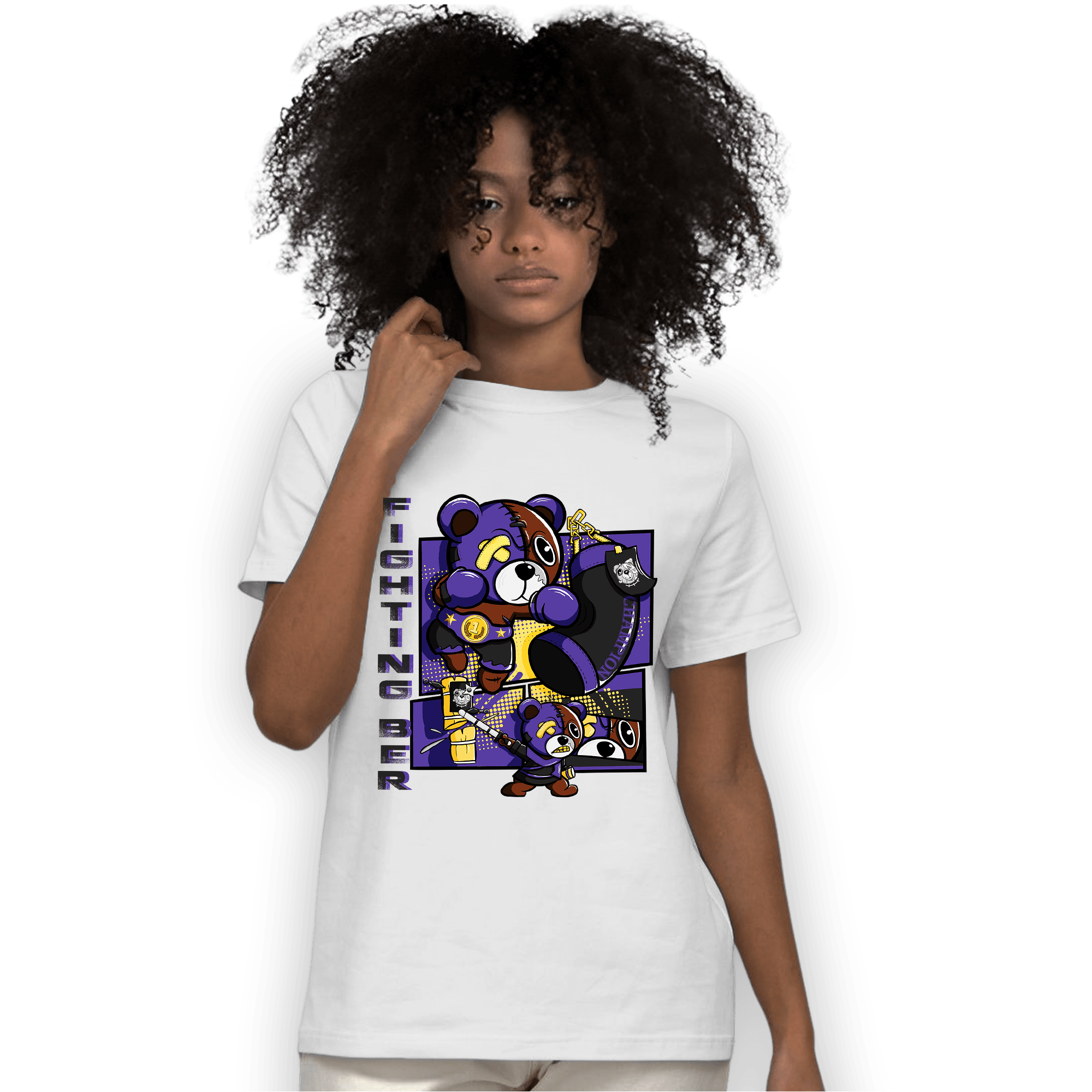 Field Purple 12s T Shirt Match BER Fighting Boxing - NastyJamz