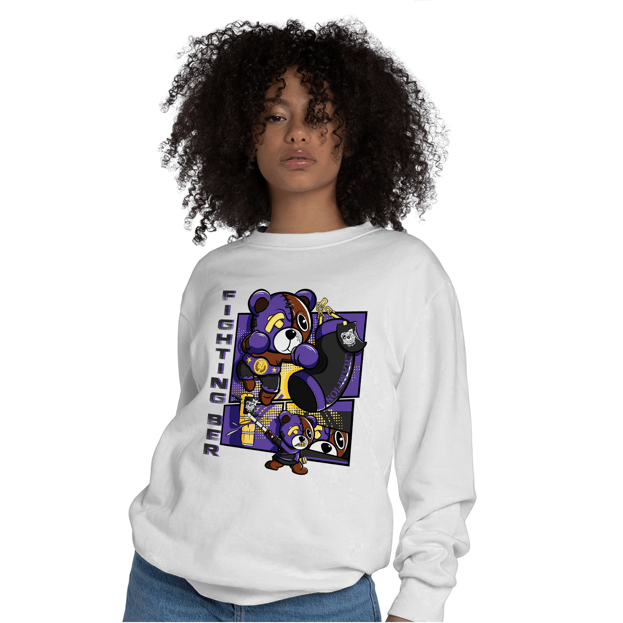 Field Purple 12s Sweatshirt Match BER Fighting Boxing - NastyJamz