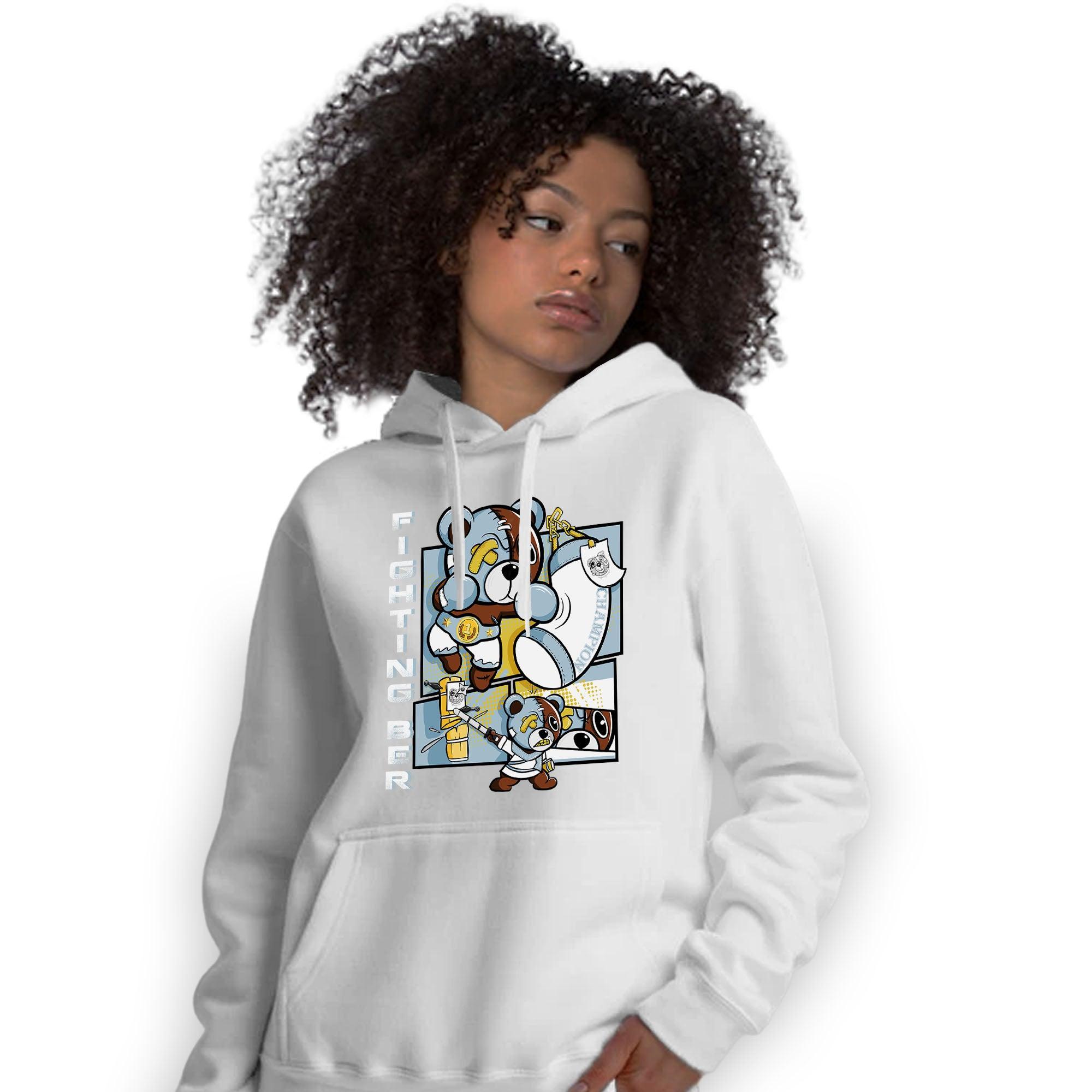Blue Grey 13s Hoodie Match BER Fighting Boxing - NastyJamz