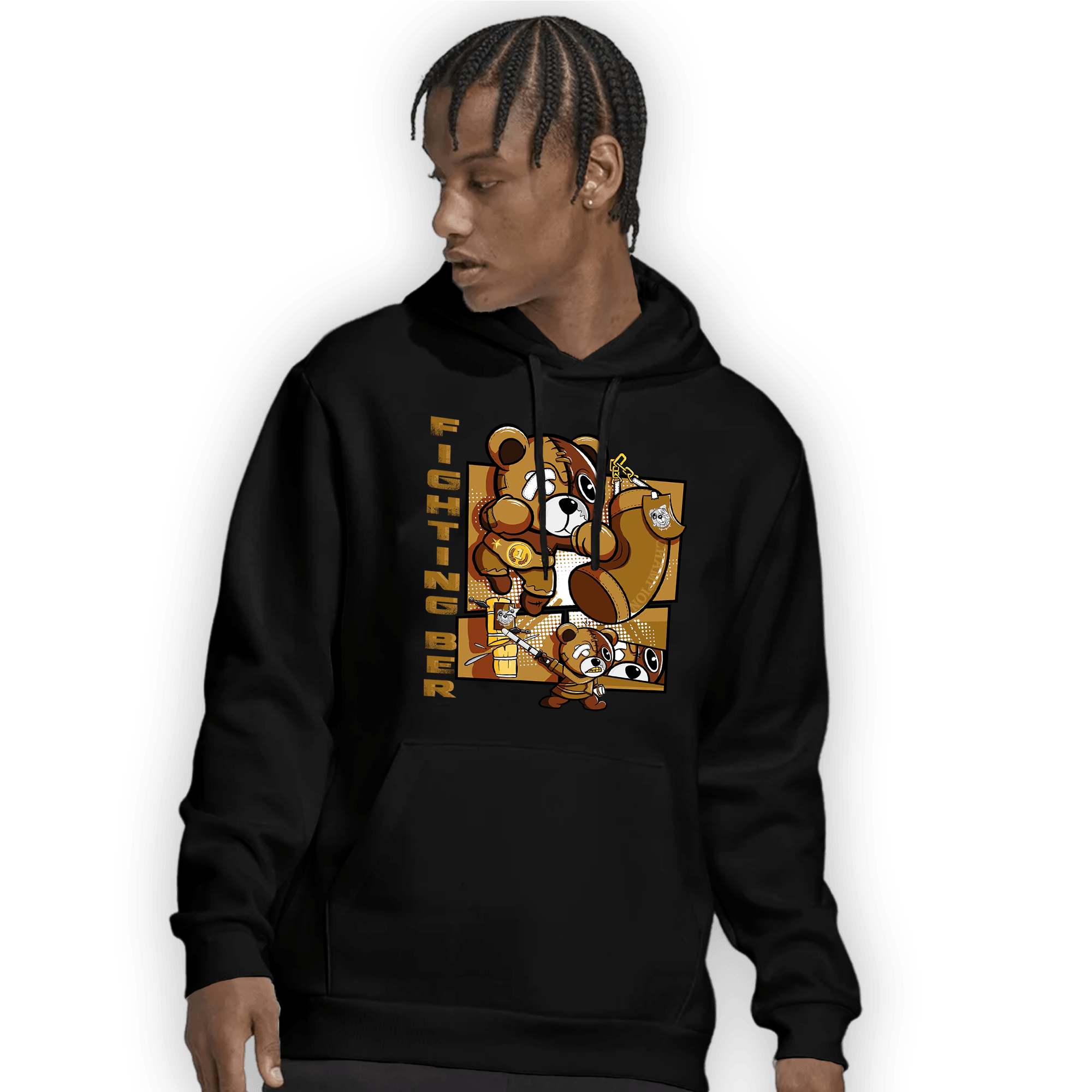 Wheat 13s Hoodie Match BER Fighting Boxing - NastyJamz