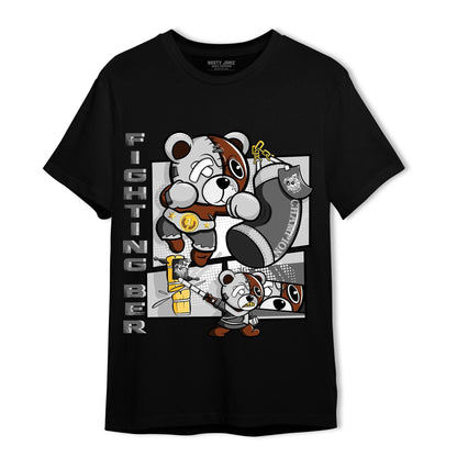 Retro High OG Black White 1s T Shirt Match BER Fighting Boxing - NastyJamz