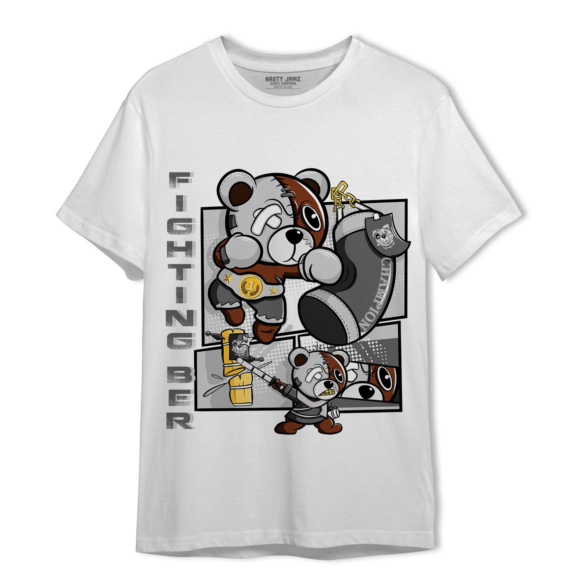 Retro High OG Black White 1s T Shirt Match BER Fighting Boxing - NastyJamz