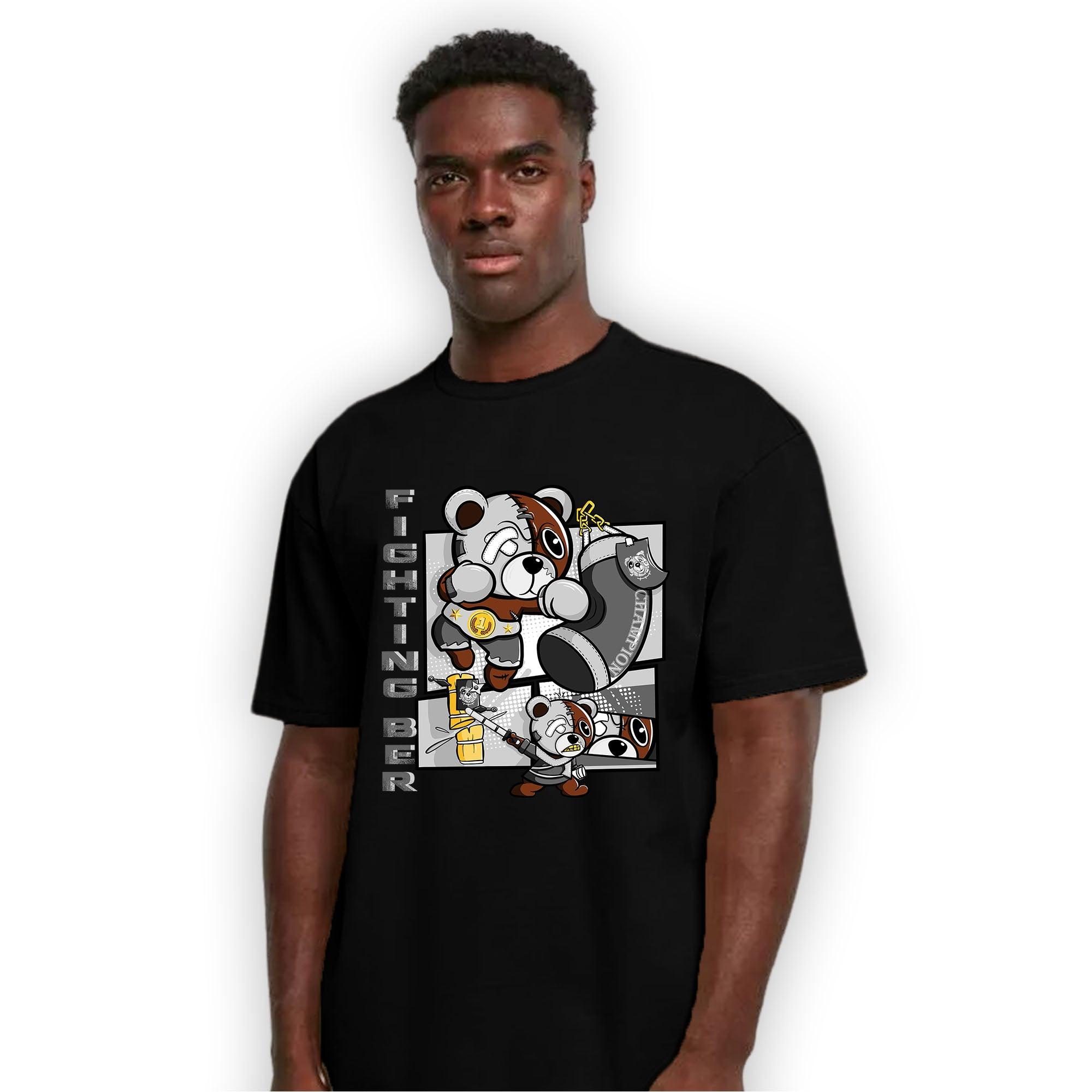Retro High OG Black White 1s T Shirt Match BER Fighting Boxing - NastyJamz