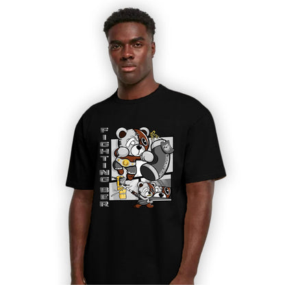 Retro High OG Black White 1s T Shirt Match BER Fighting Boxing - NastyJamz