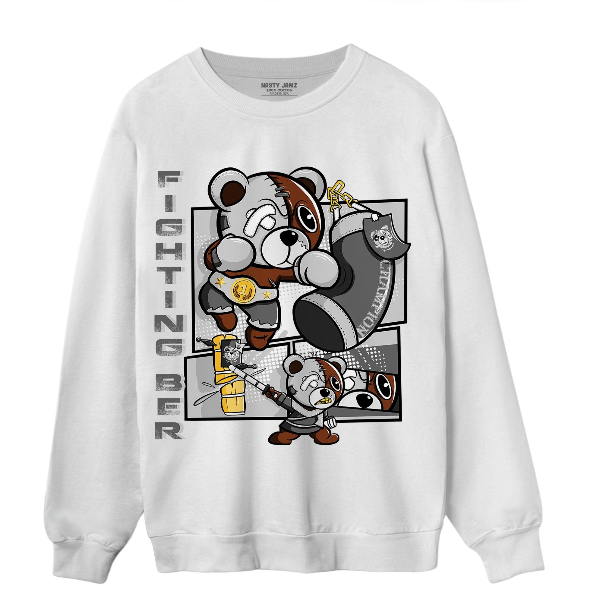 Retro High OG Black White 1s Sweatshirt Match BER Fighting Boxing - NastyJamz
