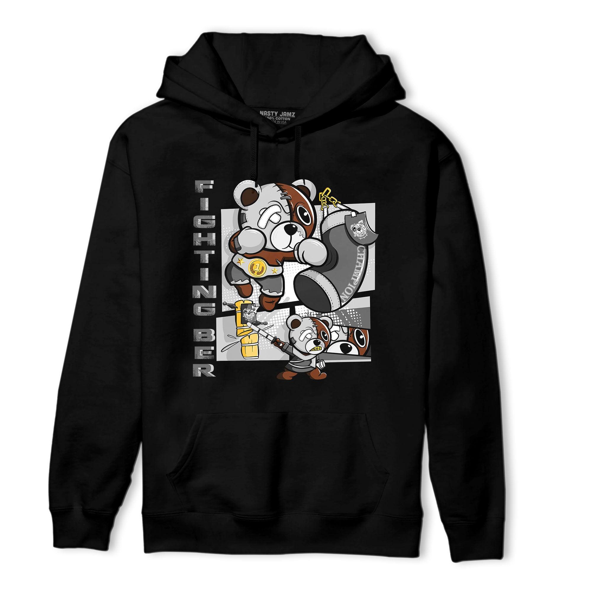 Retro High OG Black White 1s Hoodie Match BER Fighting Boxing - NastyJamz