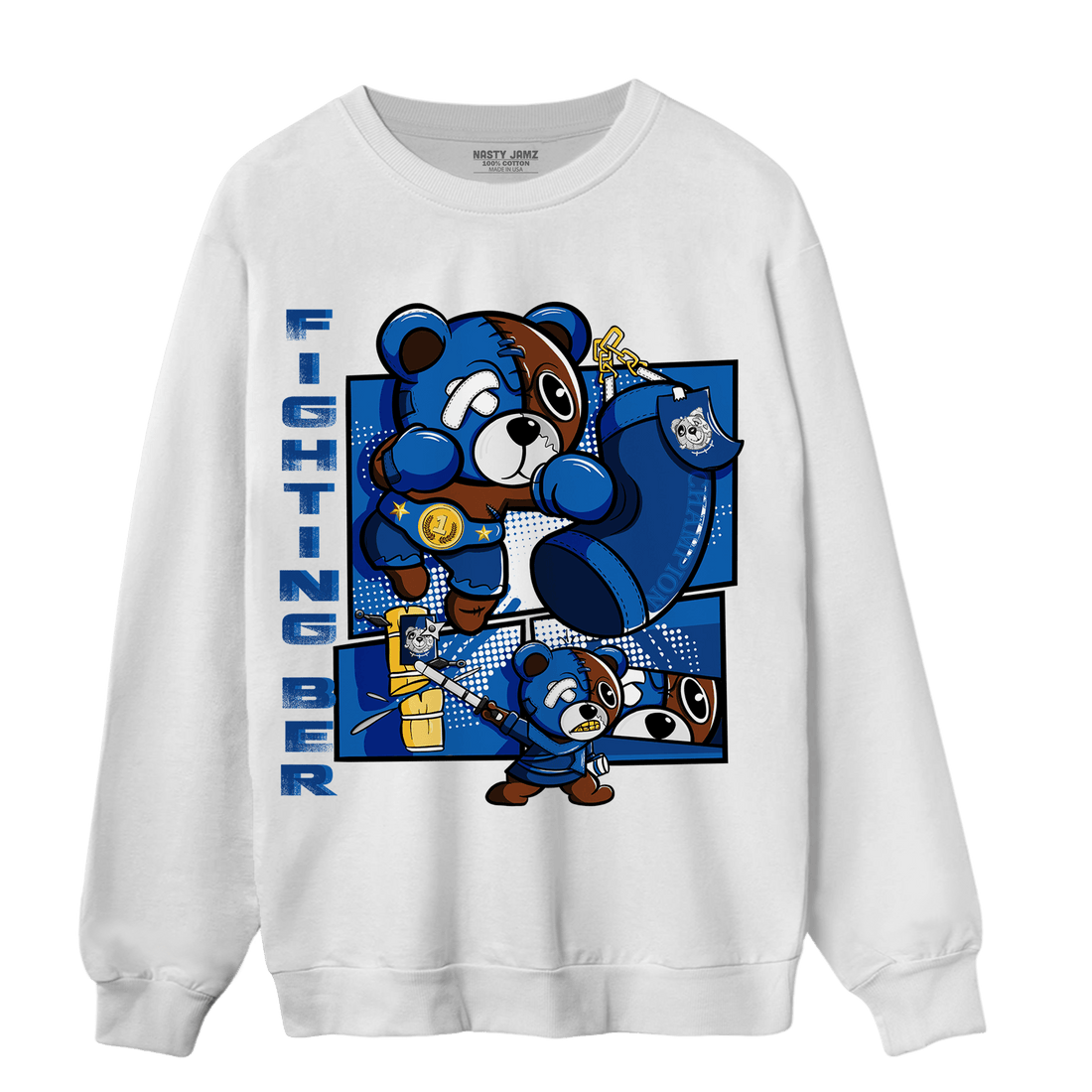 Royal Reimagined 1s Sweatshirt Match BER Fighting Boxing - NastyJamz