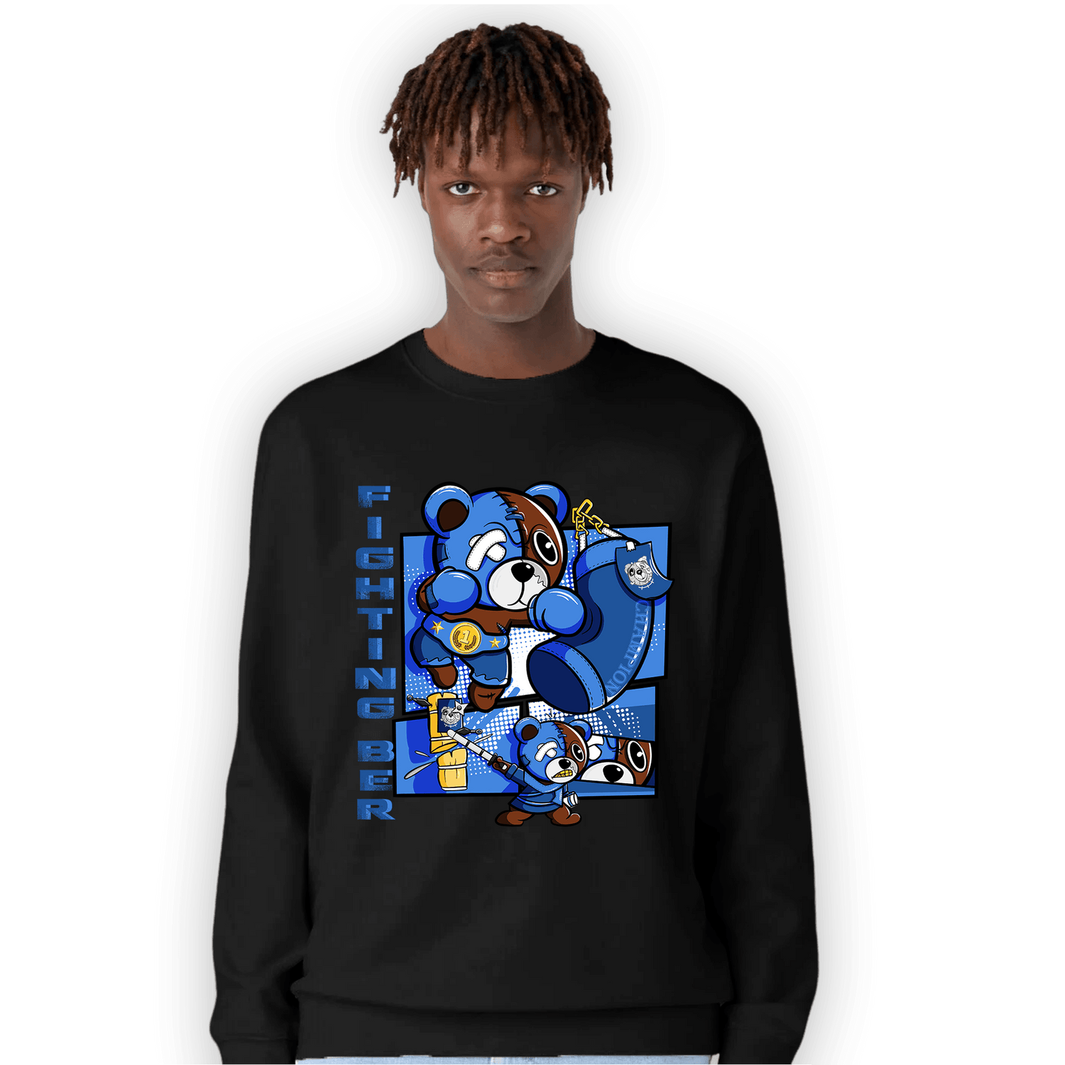 University Blue Toe 1s Sweatshirt Match BER Fighting Boxing - NastyJamz