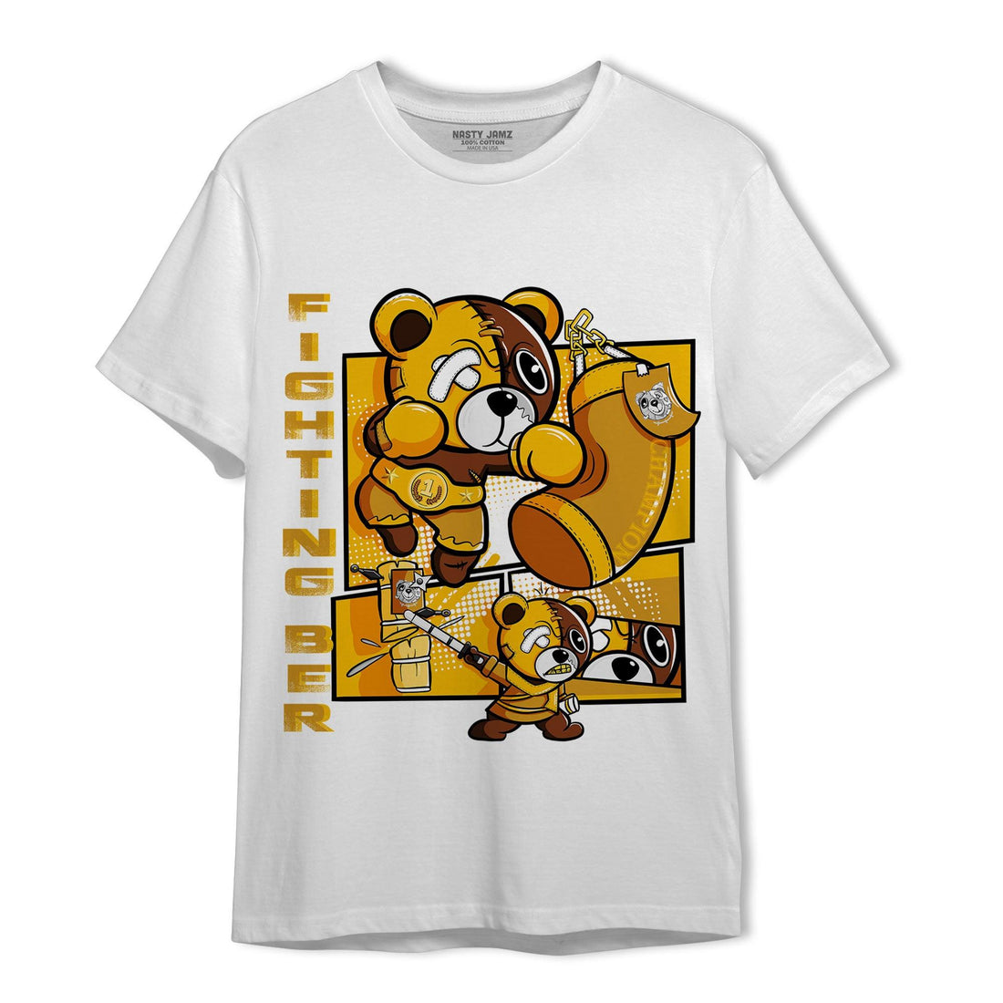 Yellow Ochre 1s T Shirt Match BER Fighting Boxing - NastyJamz