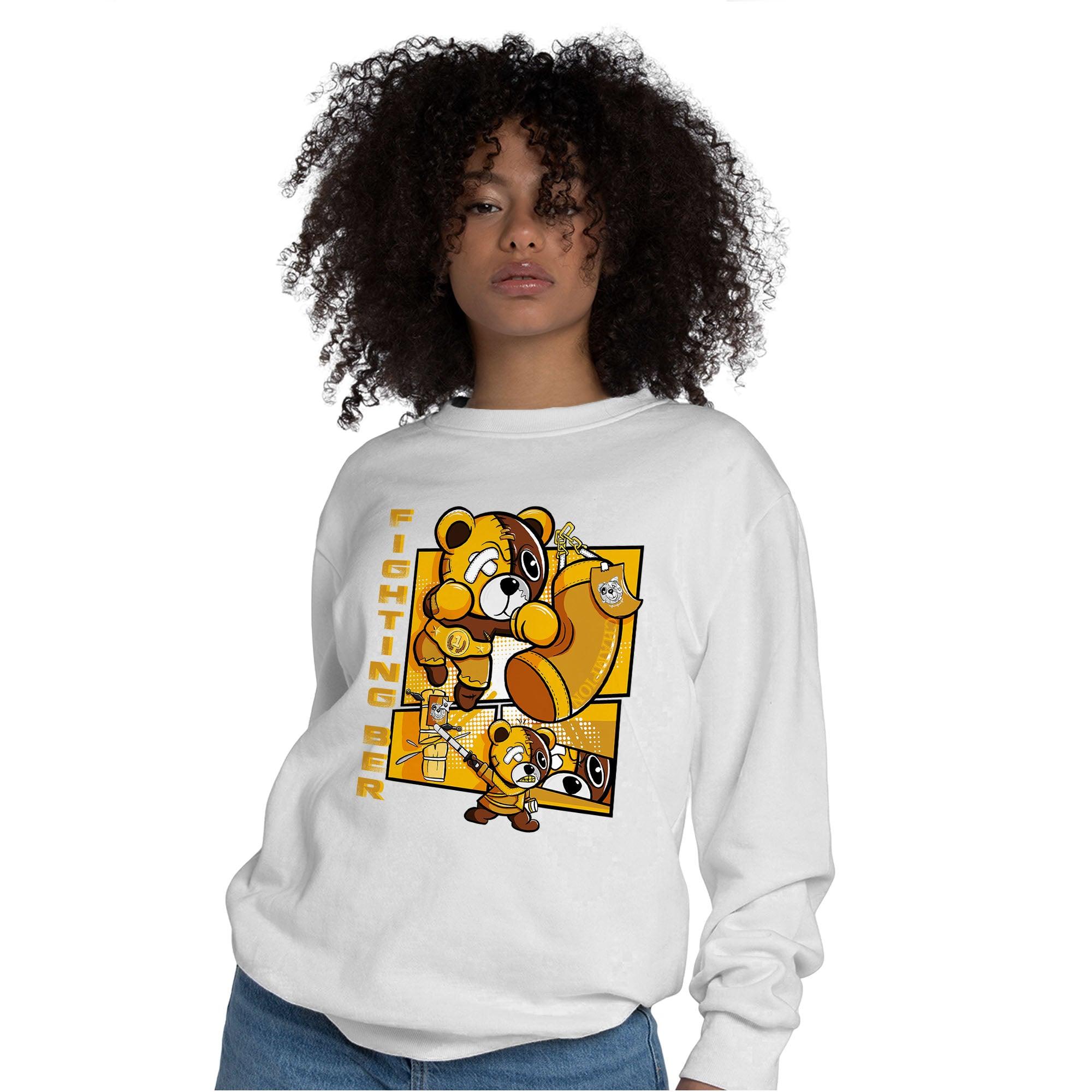 Yellow Ochre 1s Sweatshirt Match BER Fighting Boxing - NastyJamz