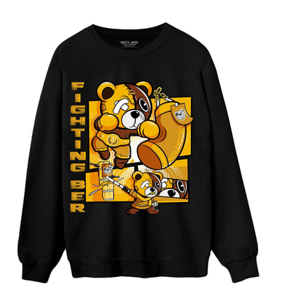 Yellow Ochre 1s Sweatshirt Match BER Fighting Boxing - NastyJamz