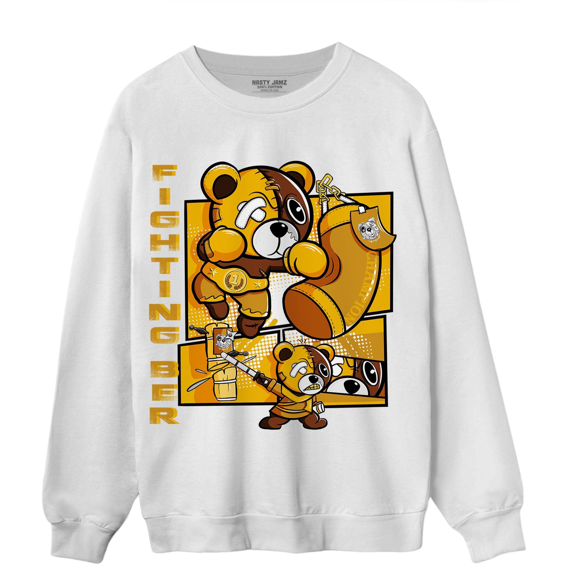 Yellow Ochre 1s Sweatshirt Match BER Fighting Boxing - NastyJamz