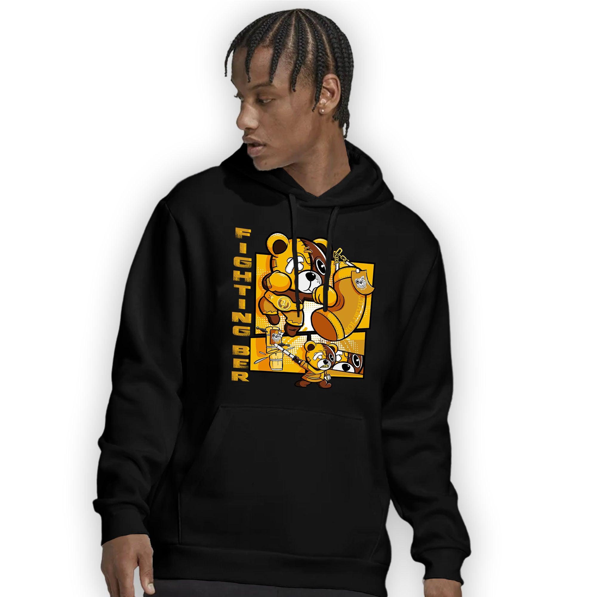 Yellow Ochre 1s Hoodie Match BER Fighting Boxing - NastyJamz